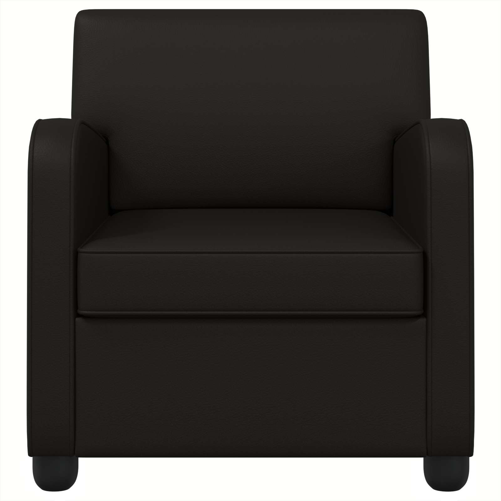 Armchair Black Faux Leather