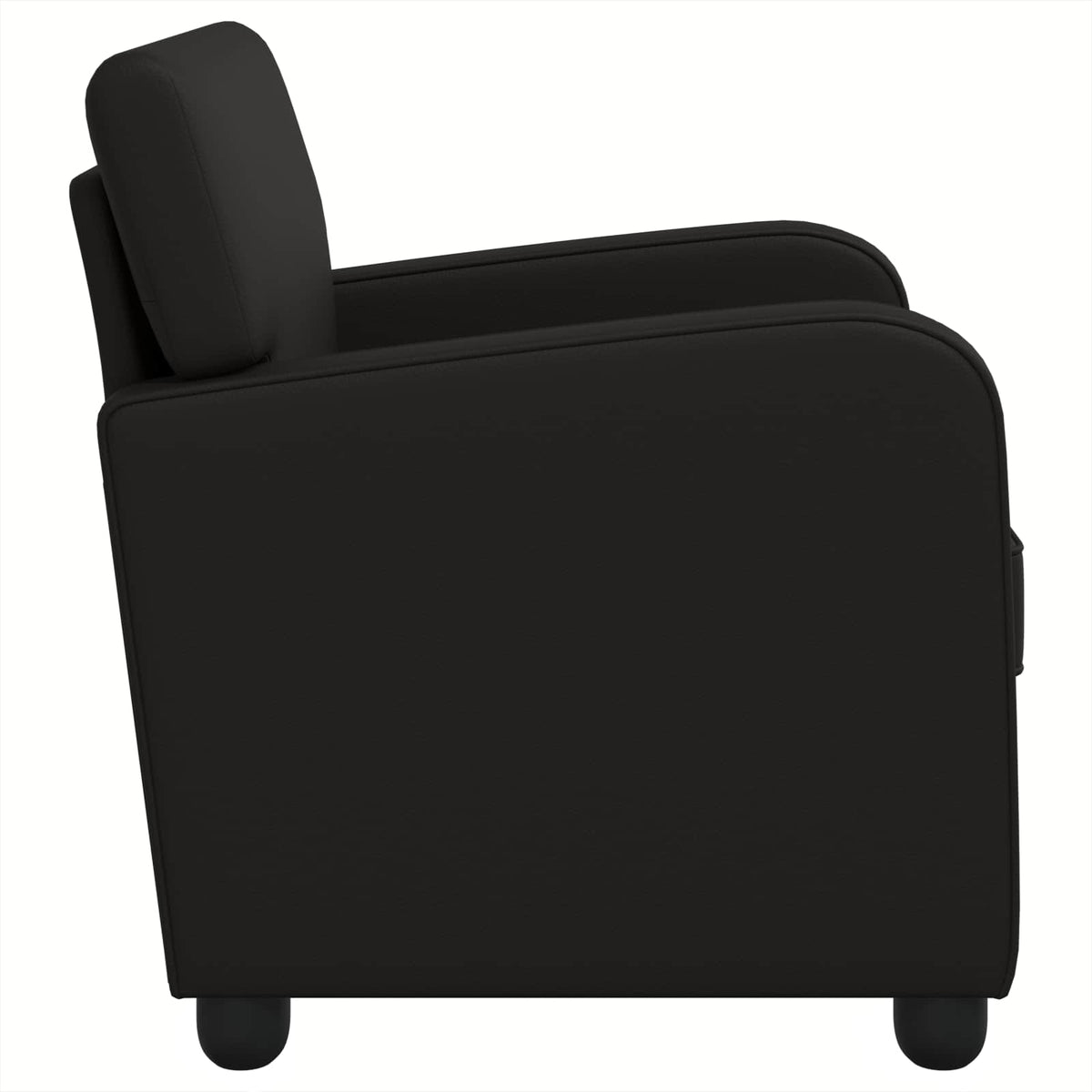 Armchair Black Faux Leather