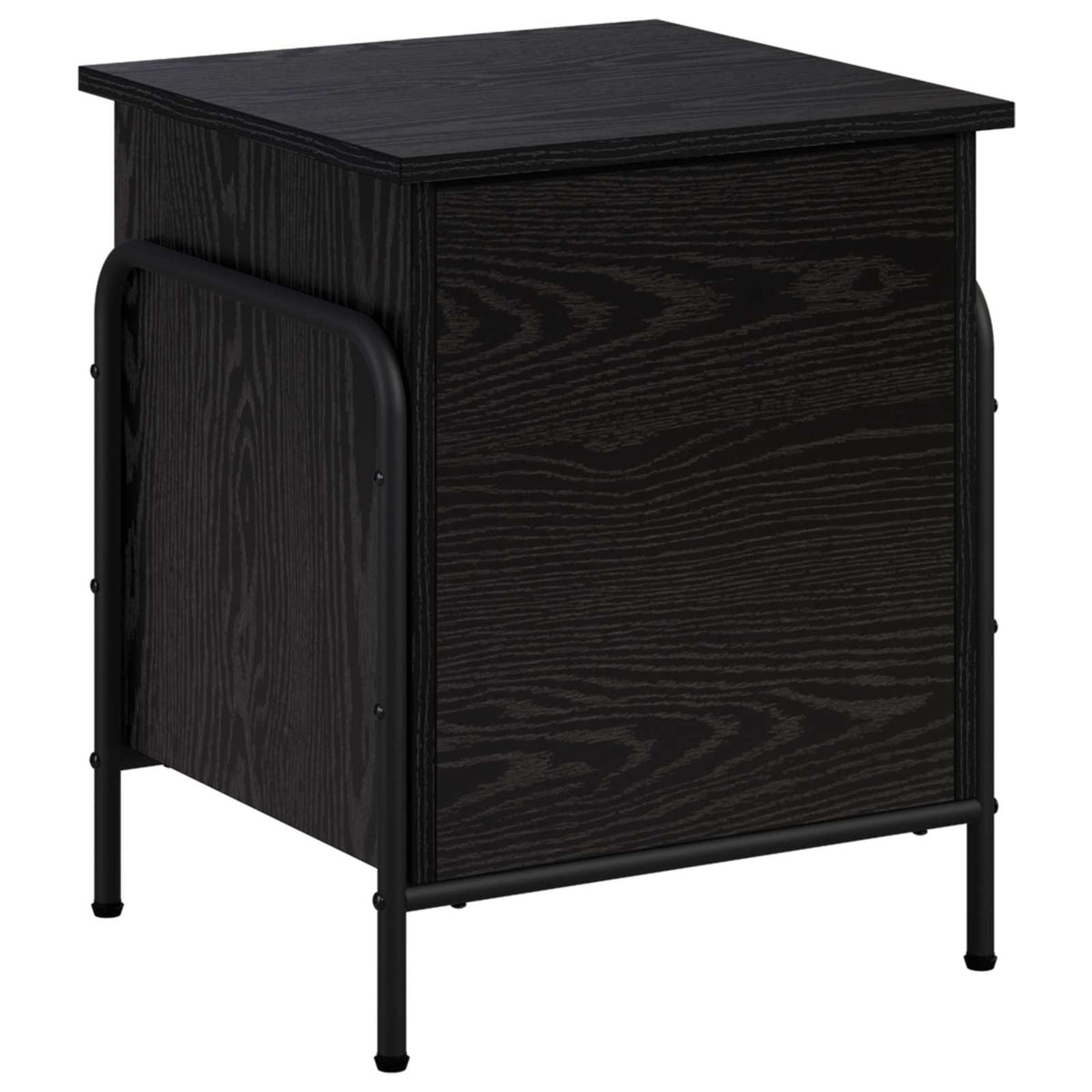 Storage Box Black Oak 80 x 40 x 49.5 cm Engineered Wood