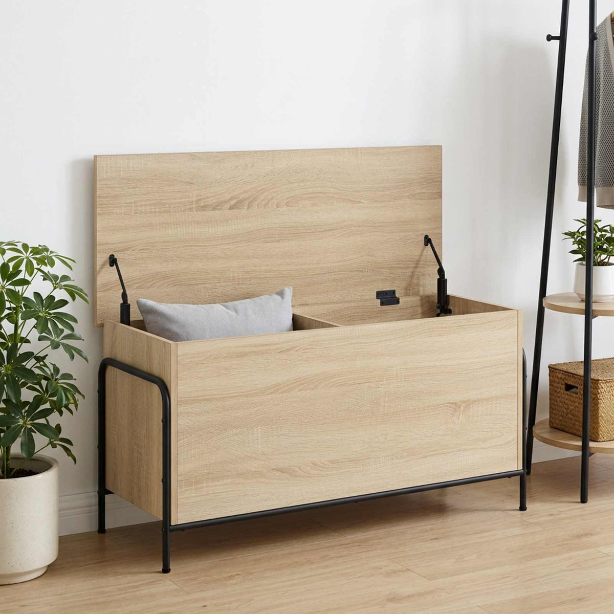 Storage Box Sonoma Oak 80 x 40 x 49.5 cm Engineered Wood