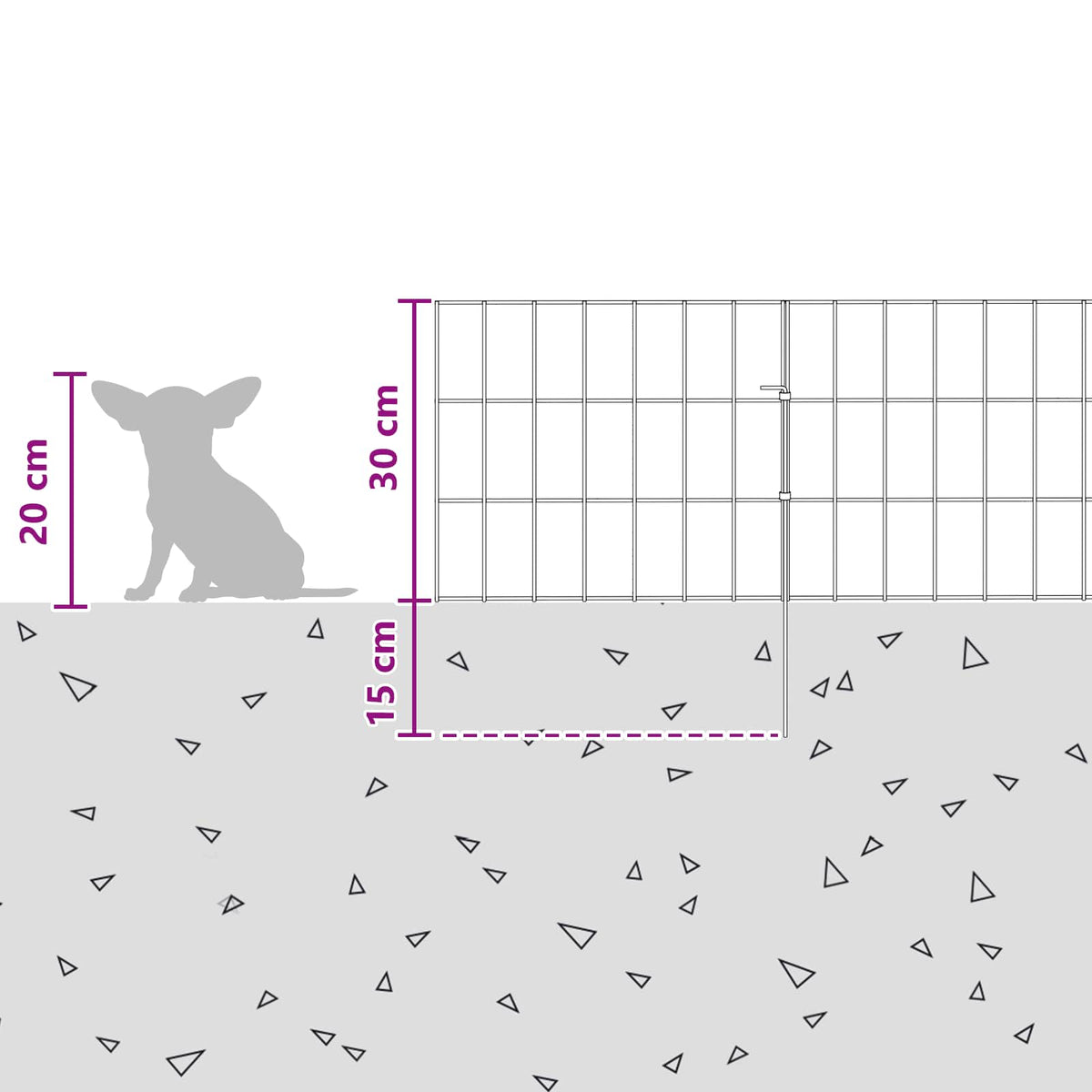 Garden Fence with Stakes 12 pcs 35 x 30 cm Mesh Silver