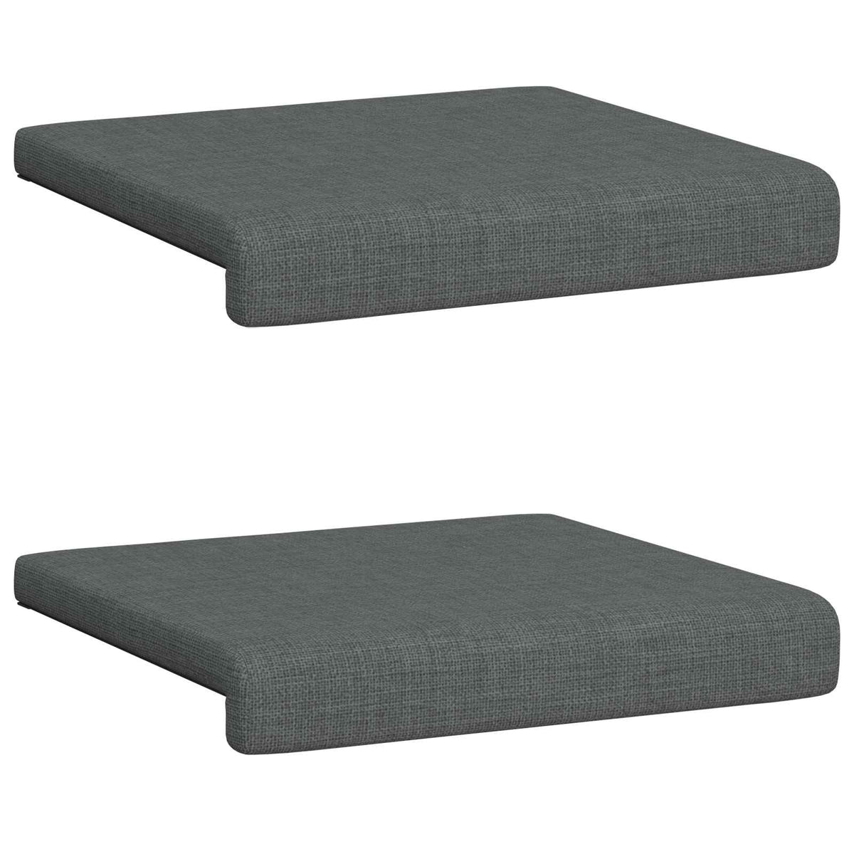 Bench Cushion 2 pcs Fabric Dark Grey Depth 35 cm