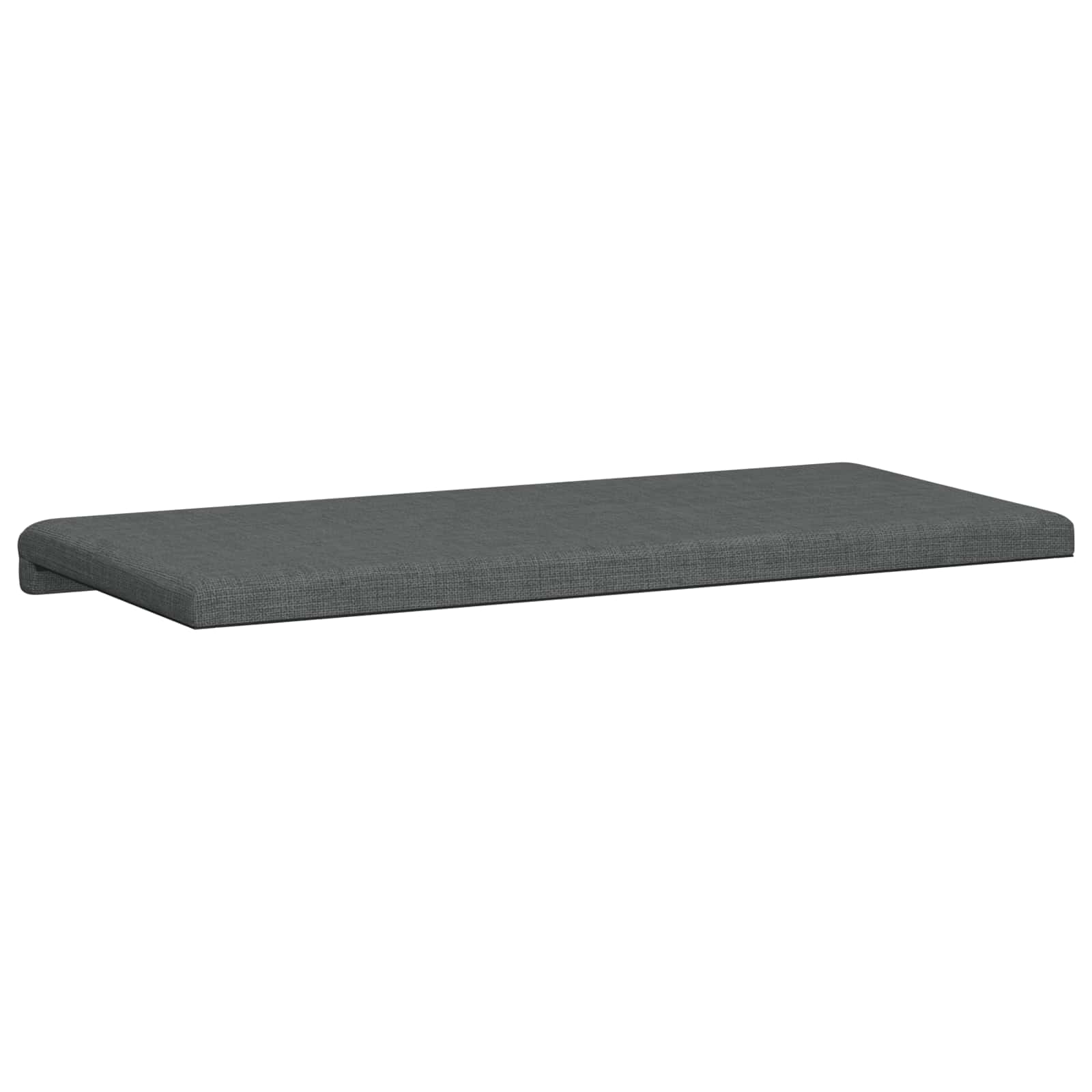 Bench Cushion Fabric Dark Grey Depth 35 cm