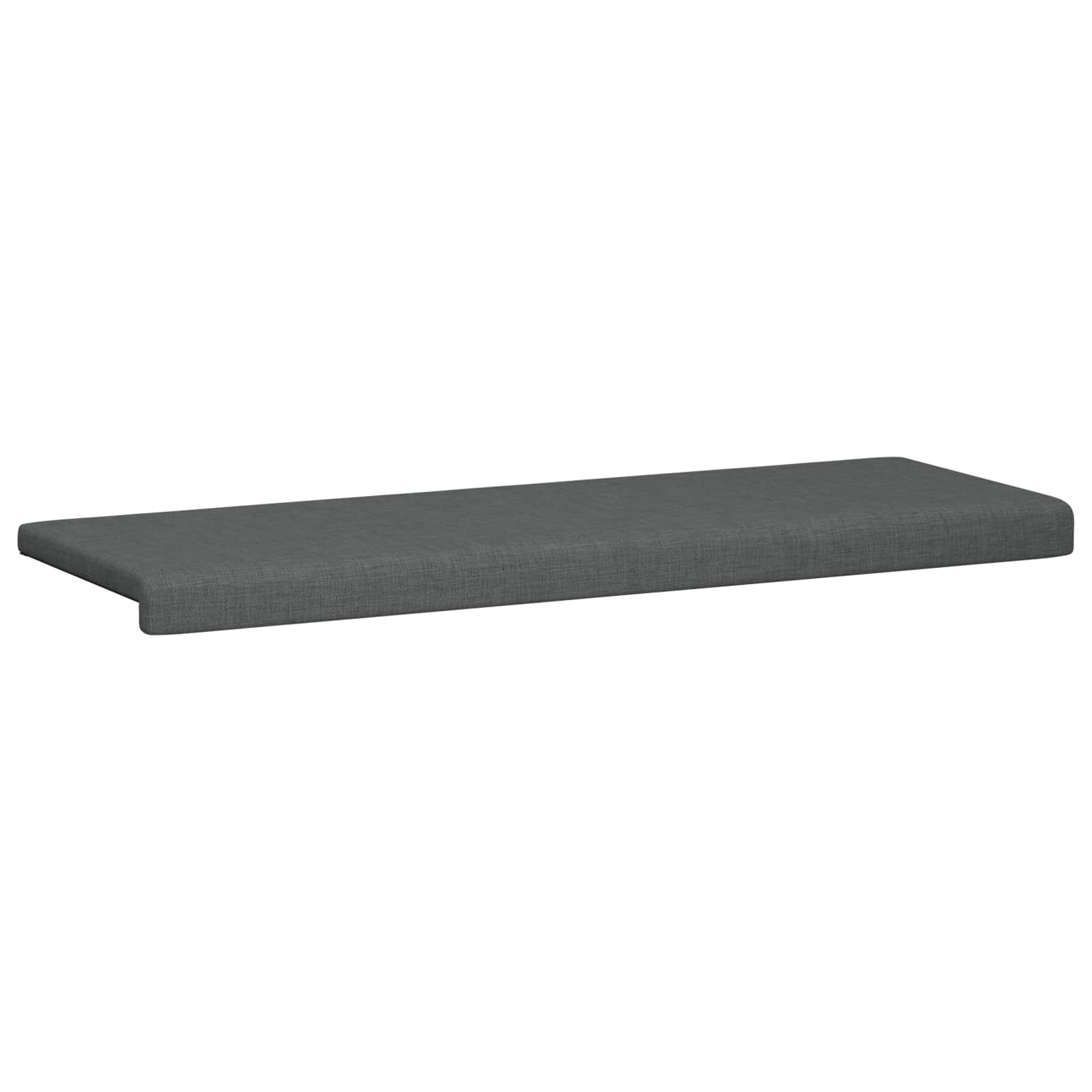 Bench Cushion Fabric Dark Grey Depth 35 cm