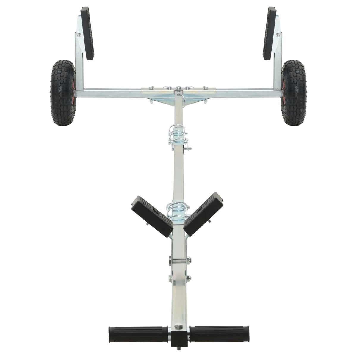 Adjustable Boat Trailer with Pneumatic Tires 200 kg Load Silver