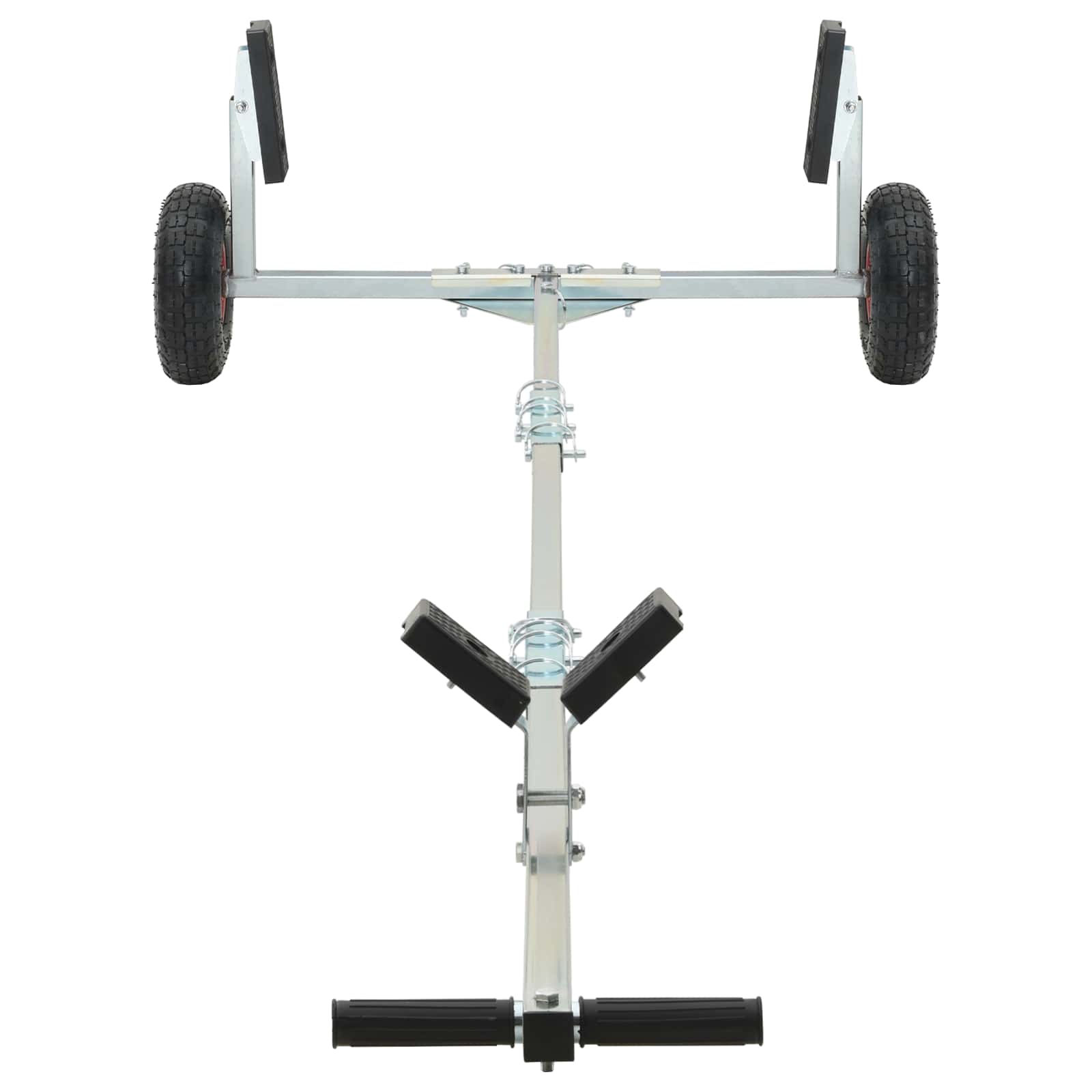 Adjustable Boat Trailer with Pneumatic Tires 200 kg Load Silver