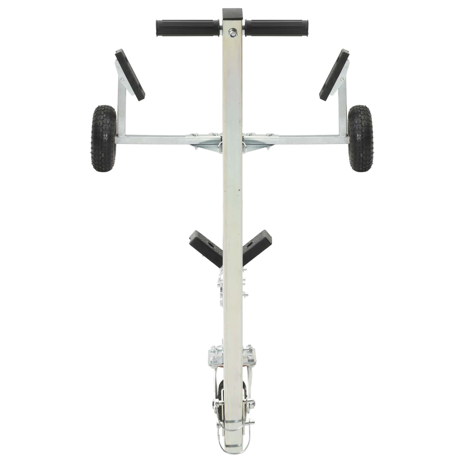 Adjustable Boat Trailer with Pneumatic Tires 200 kg Load Silver