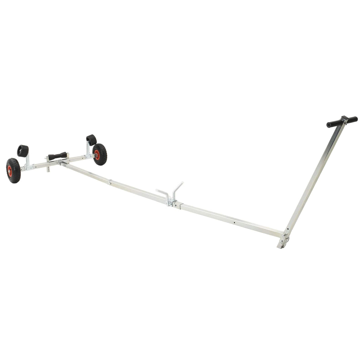 Adjustable Boat Trailer with Pneumatic Tires 200 kg Load Silver