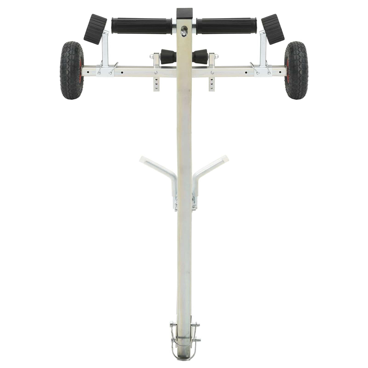 Adjustable Boat Trailer with Pneumatic Tires 200 kg Load Silver