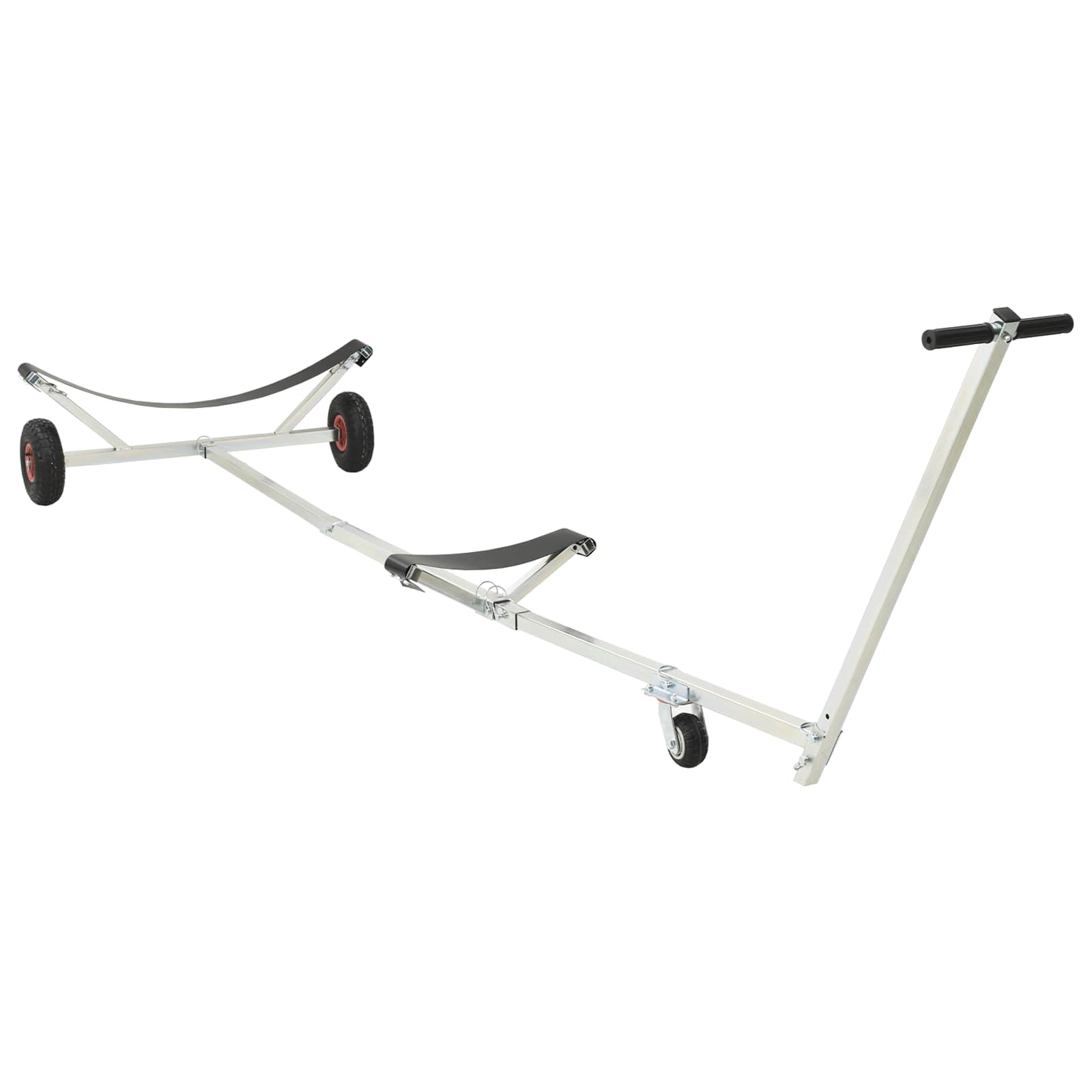 Adjustable Boat Trailer with Pneumatic Tires 200 kg Load Silver