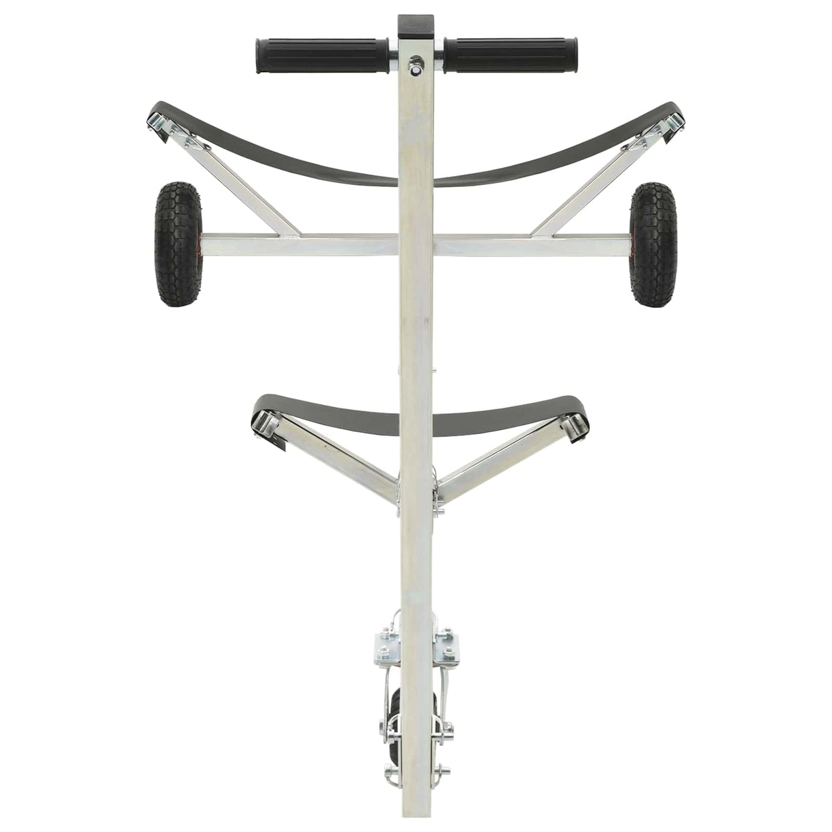 Adjustable Boat Trailer with Pneumatic Tires 200 kg Load Silver