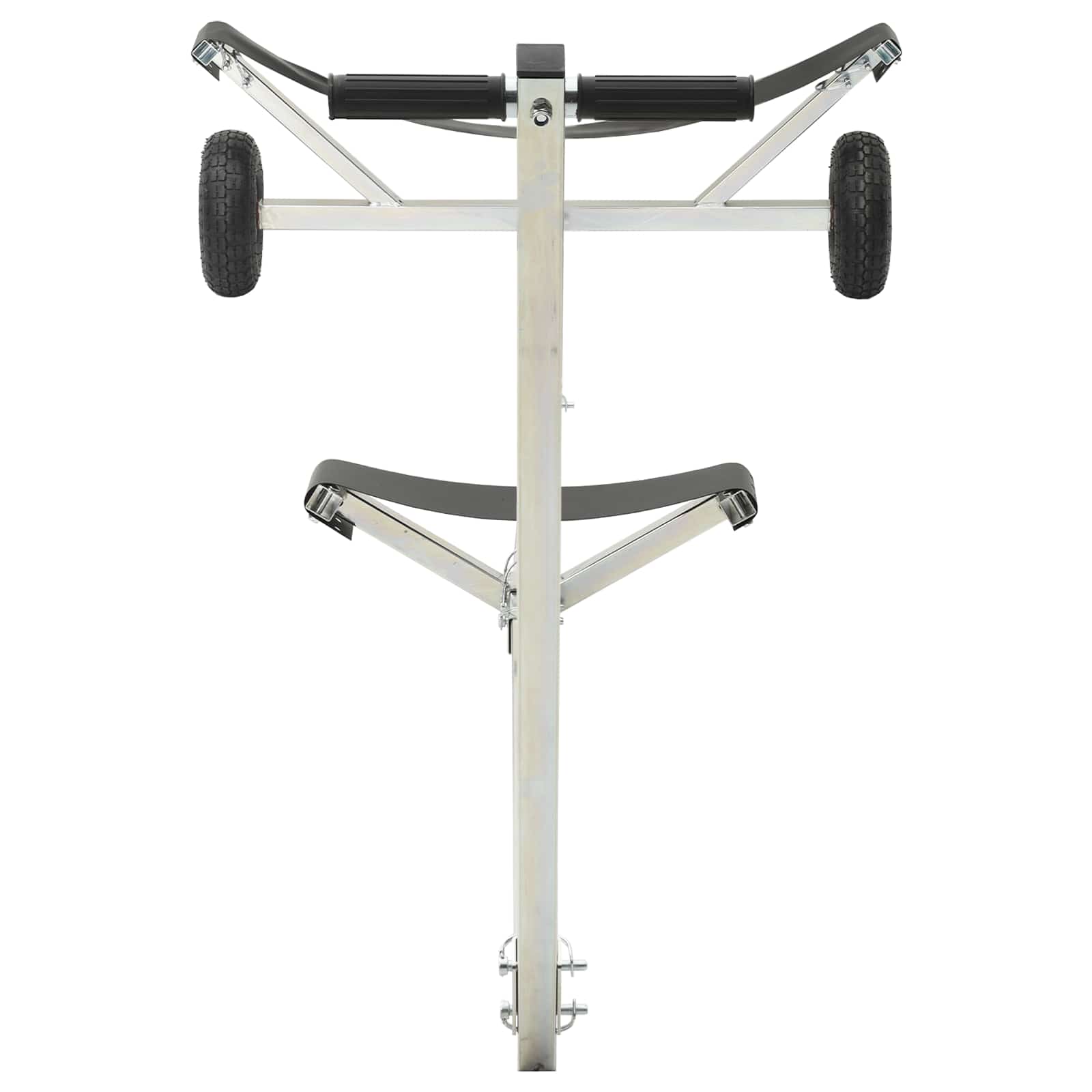 Adjustable Boat Trailer with Pneumatic Tires 200 kg Load Silver