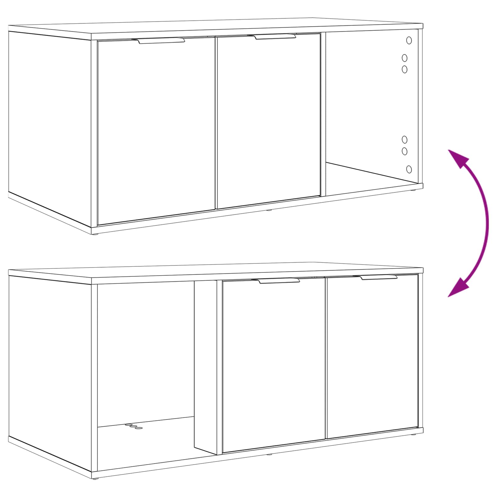 Cat Crate Furniture Sonoma Oak 100 x 49 x 45 cm Engineered Wood