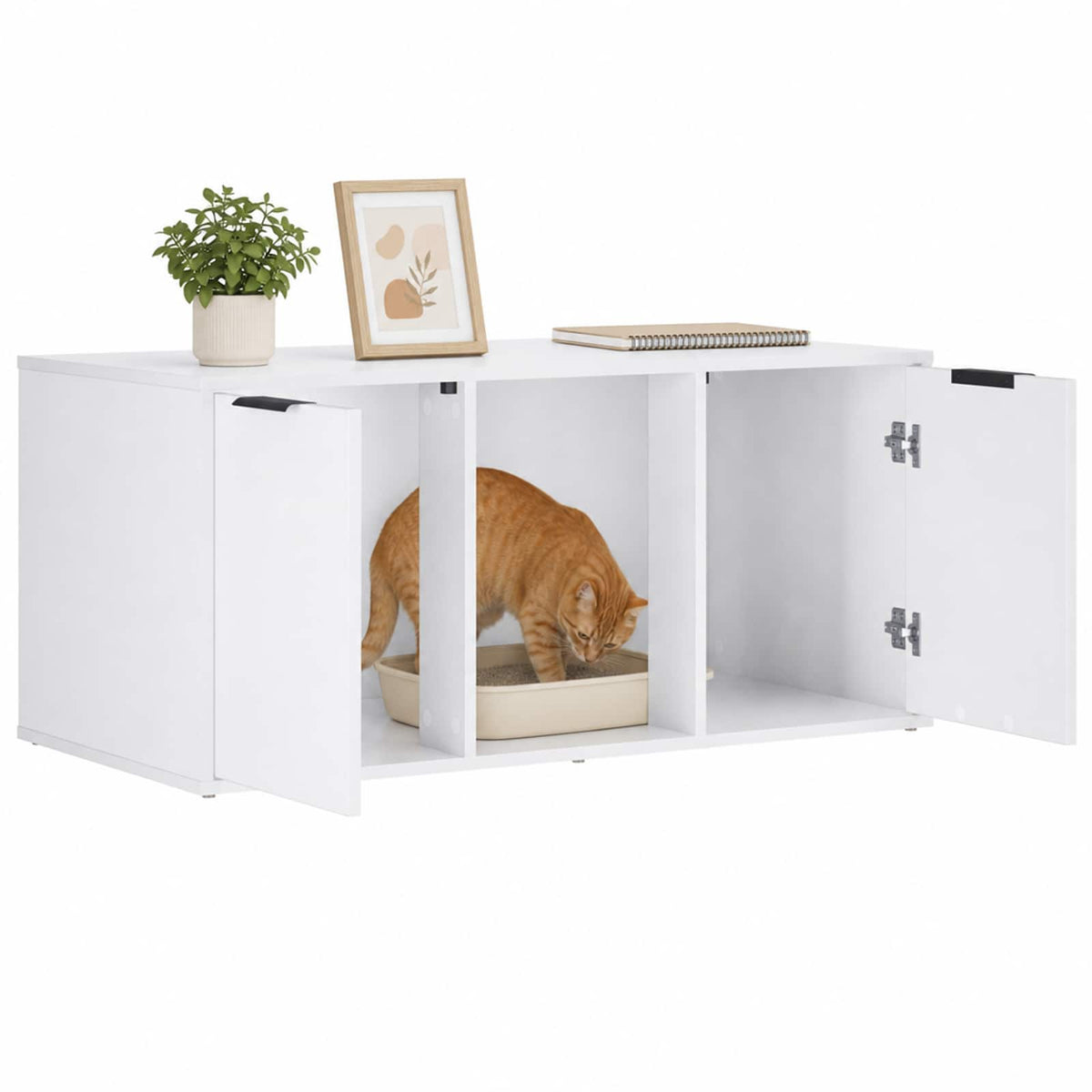 Cat Crate Furniture White 100 x 49 x 45 cm Engineered Wood
