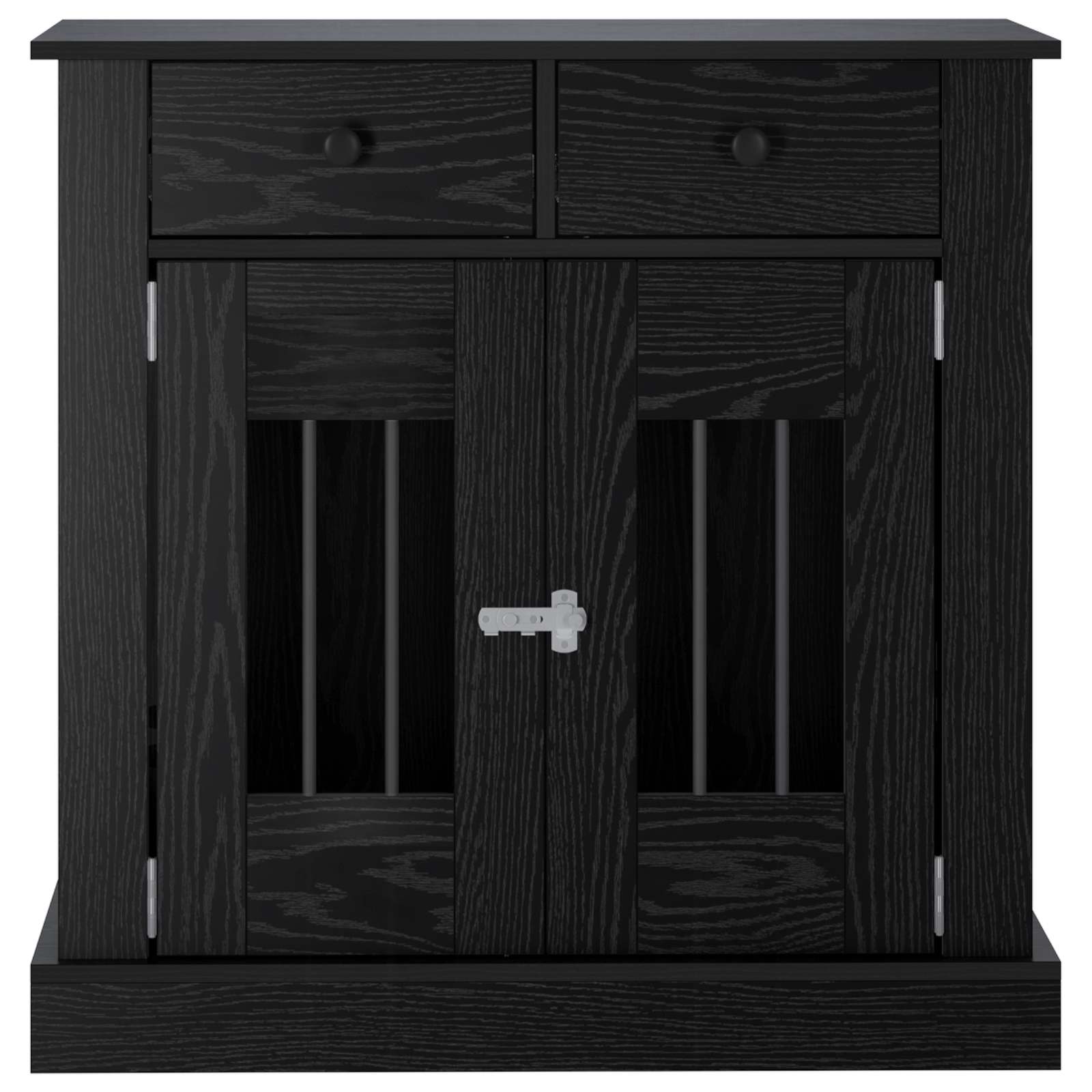 Dog crate furniture Black Oak 80 x 47.5 x 80 cm Engineered Wood