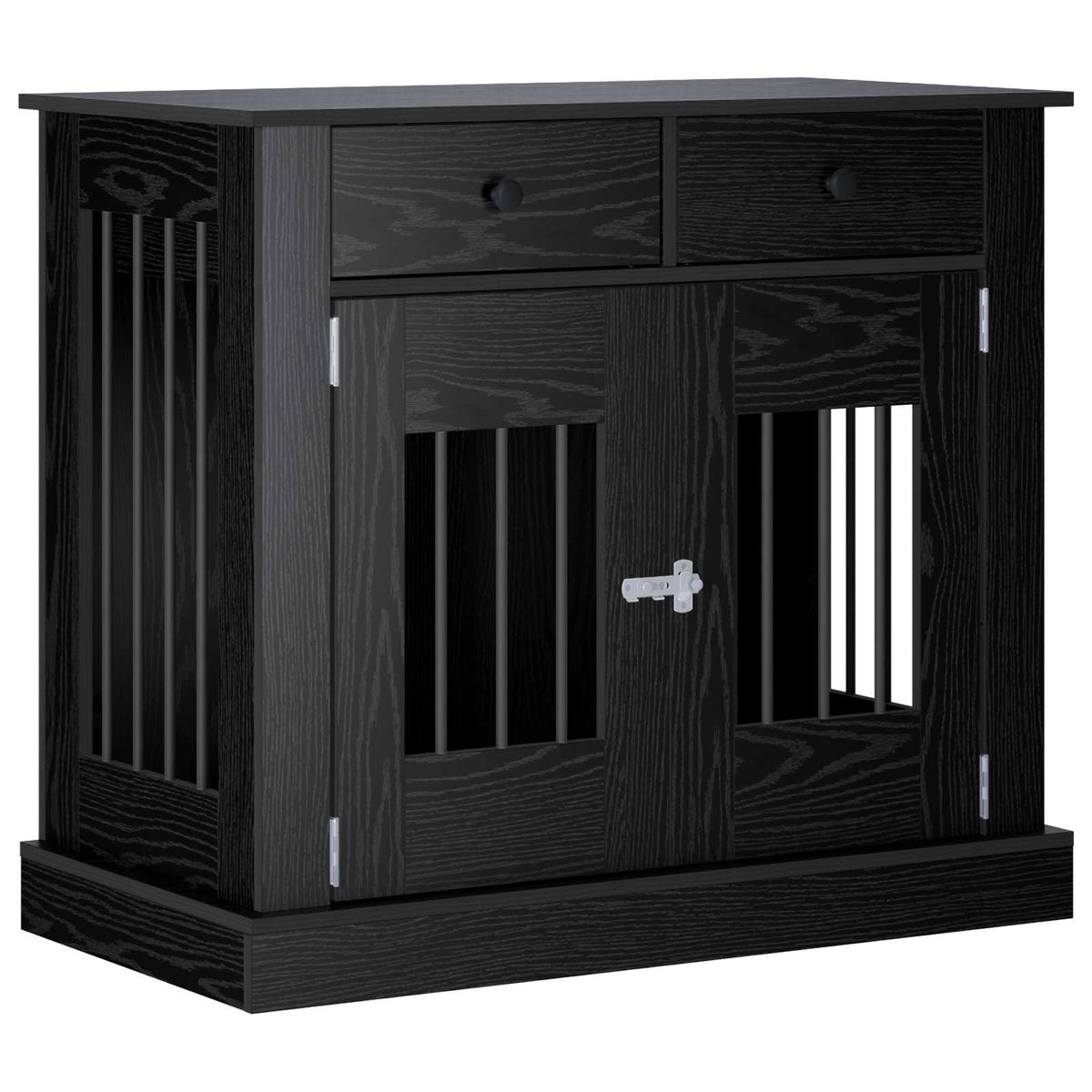 Dog crate furniture Black Oak 90 x 47.5 x 80 cm Engineered Wood