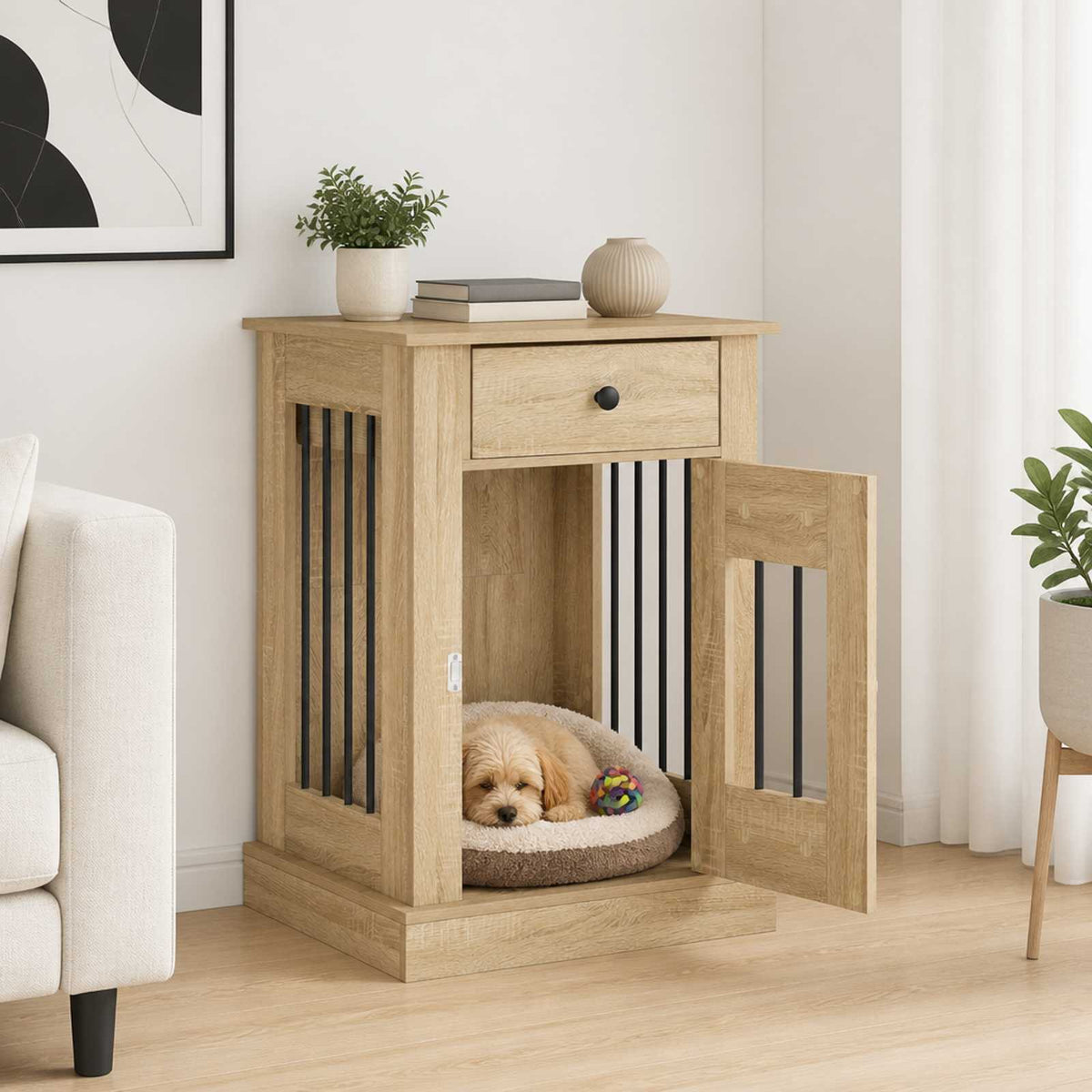 Dog crate furniture Sonoma Oak 50 x 47.5 x 80 cm
