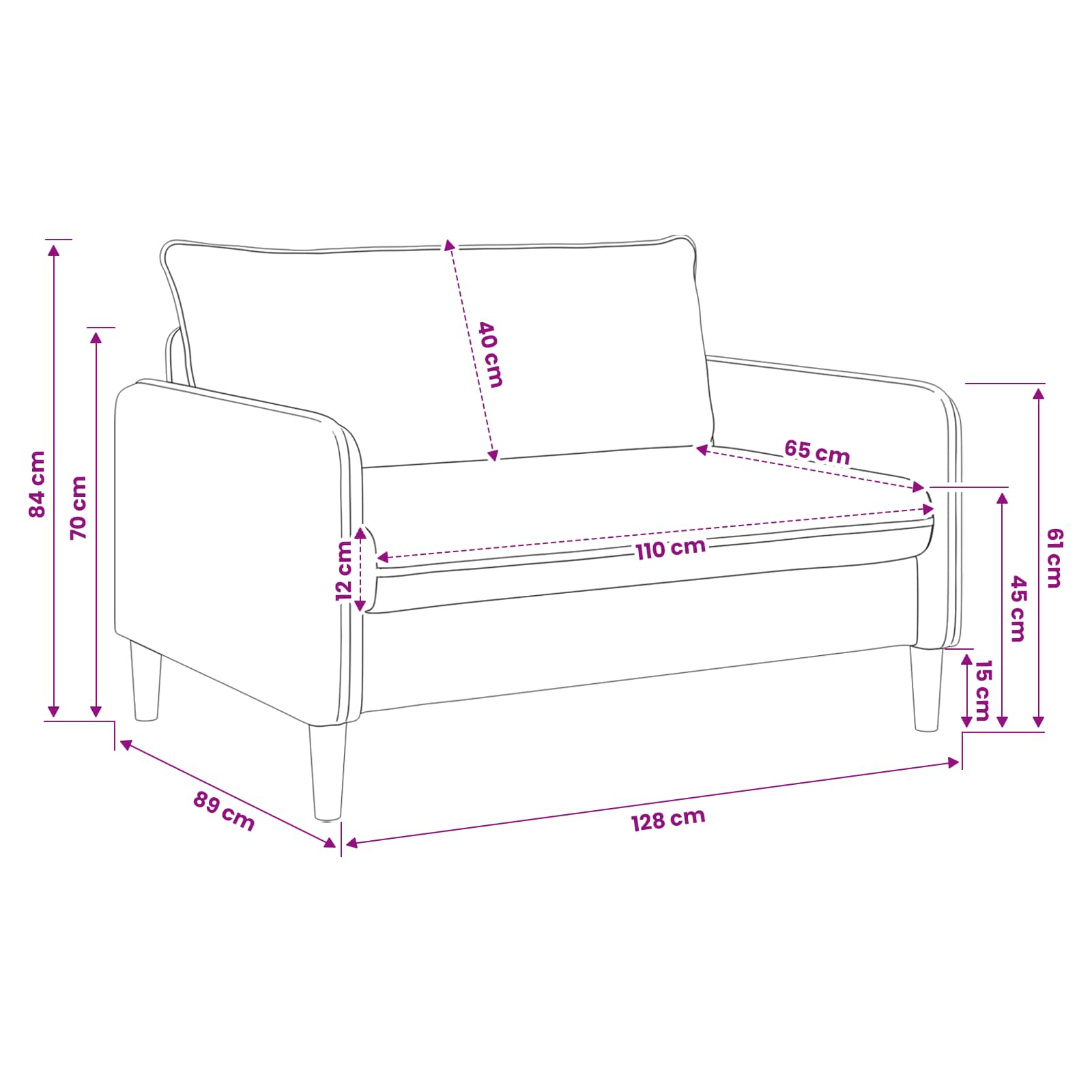 XXL Armchair Black Velvet