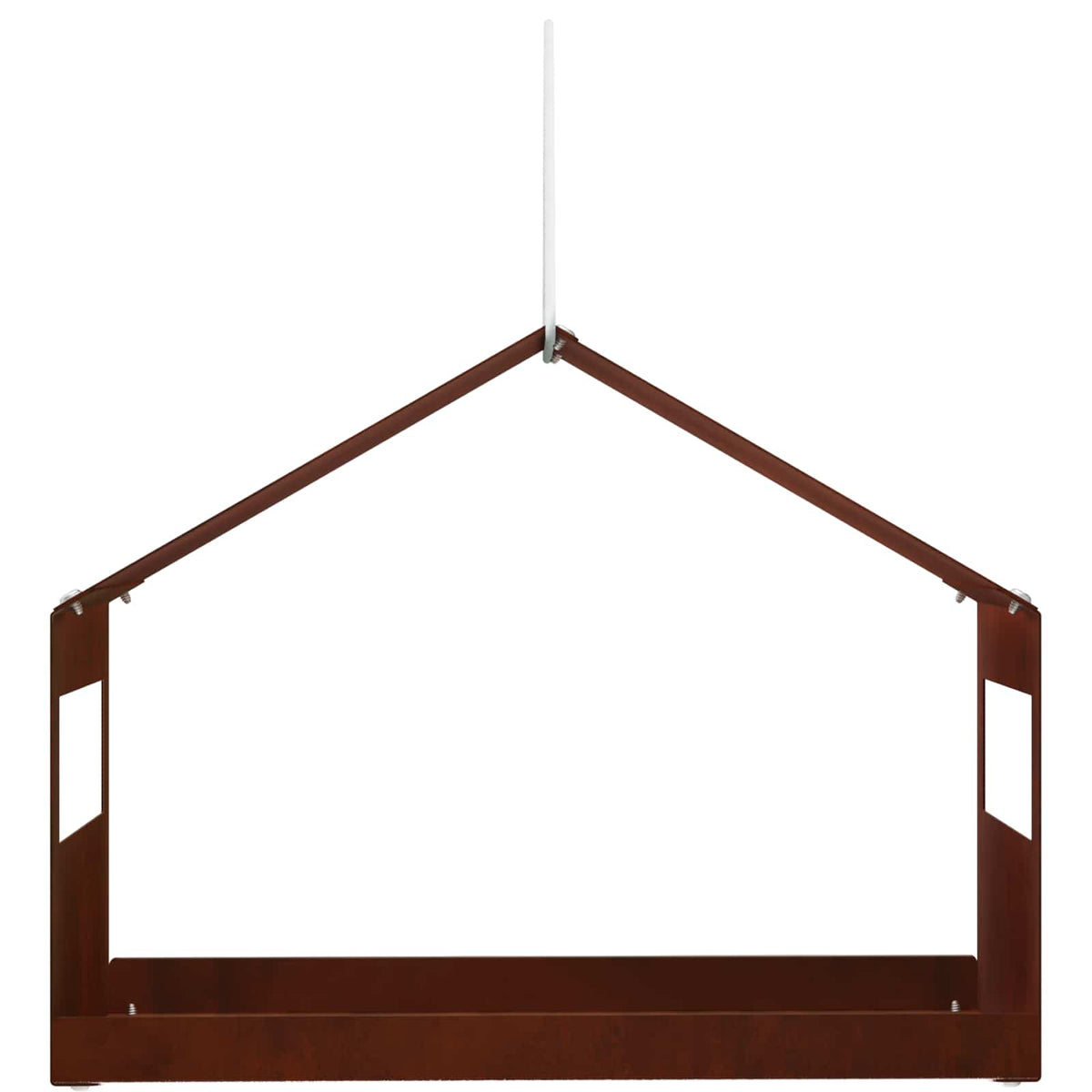 Hanging Bird Feeder Weathering Steel Rusty 30 x 23 x 23 cm