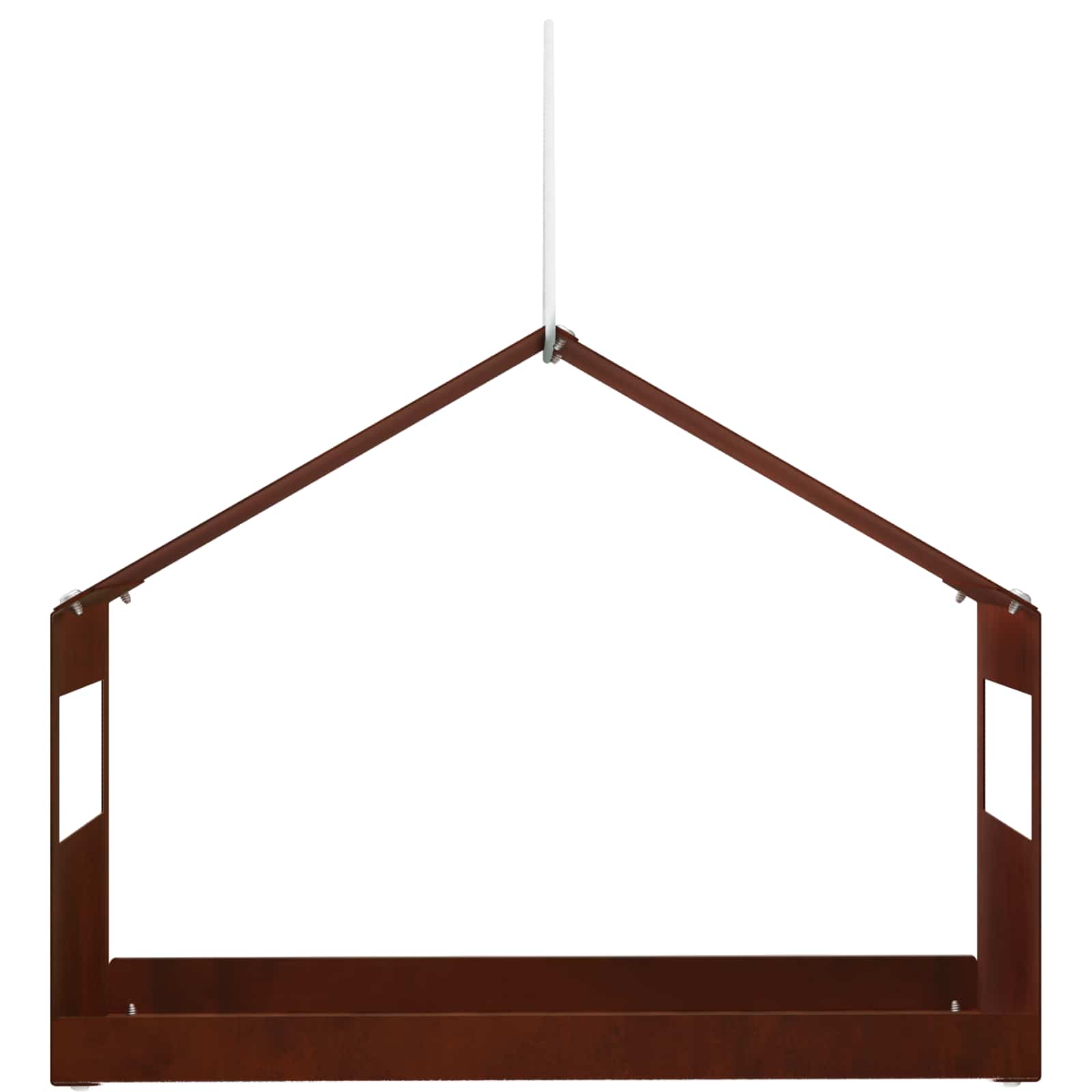 Hanging Bird Feeder Weathering Steel Rusty 30 x 23 x 23 cm