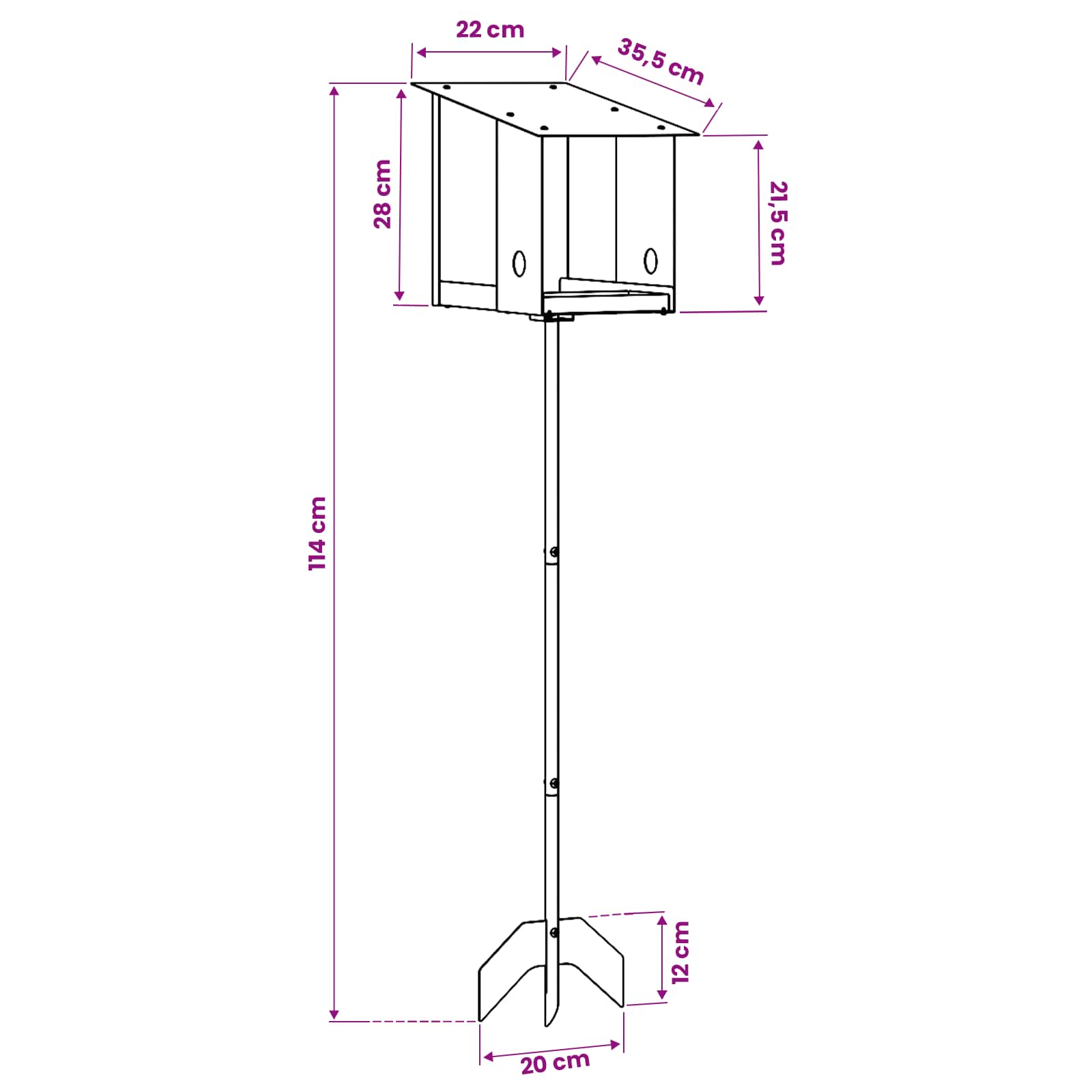 Bird Feeder Weathering Steel Rusty