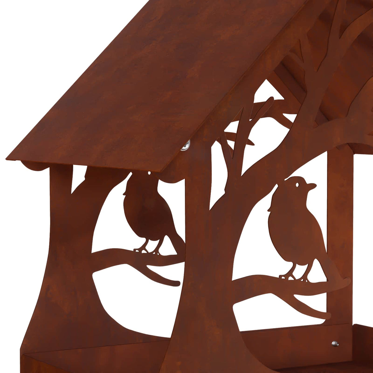 Hanging Bird Feeder Weathering Steel Rusty