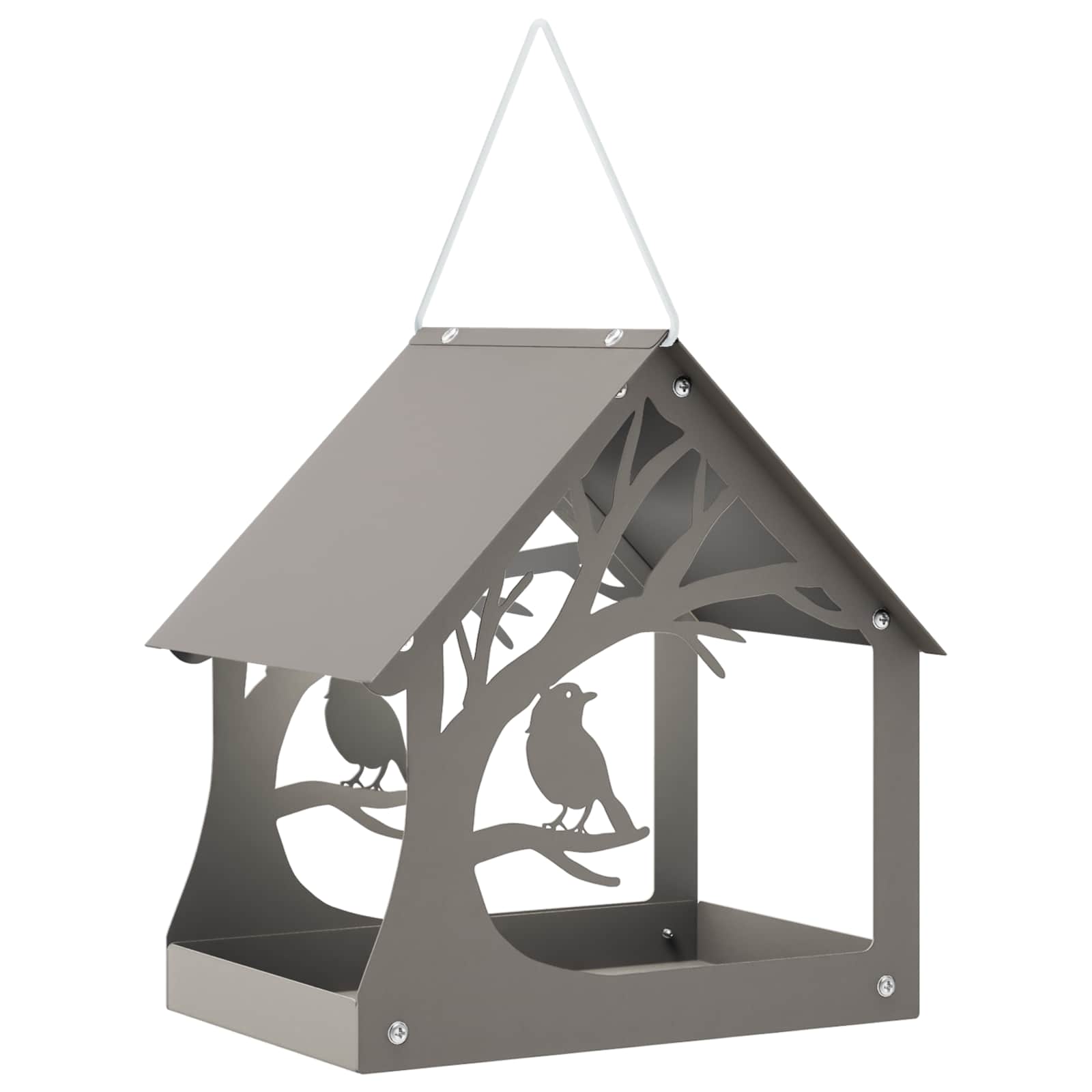 Hanging Bird Feeder Weathering Steel Rusty