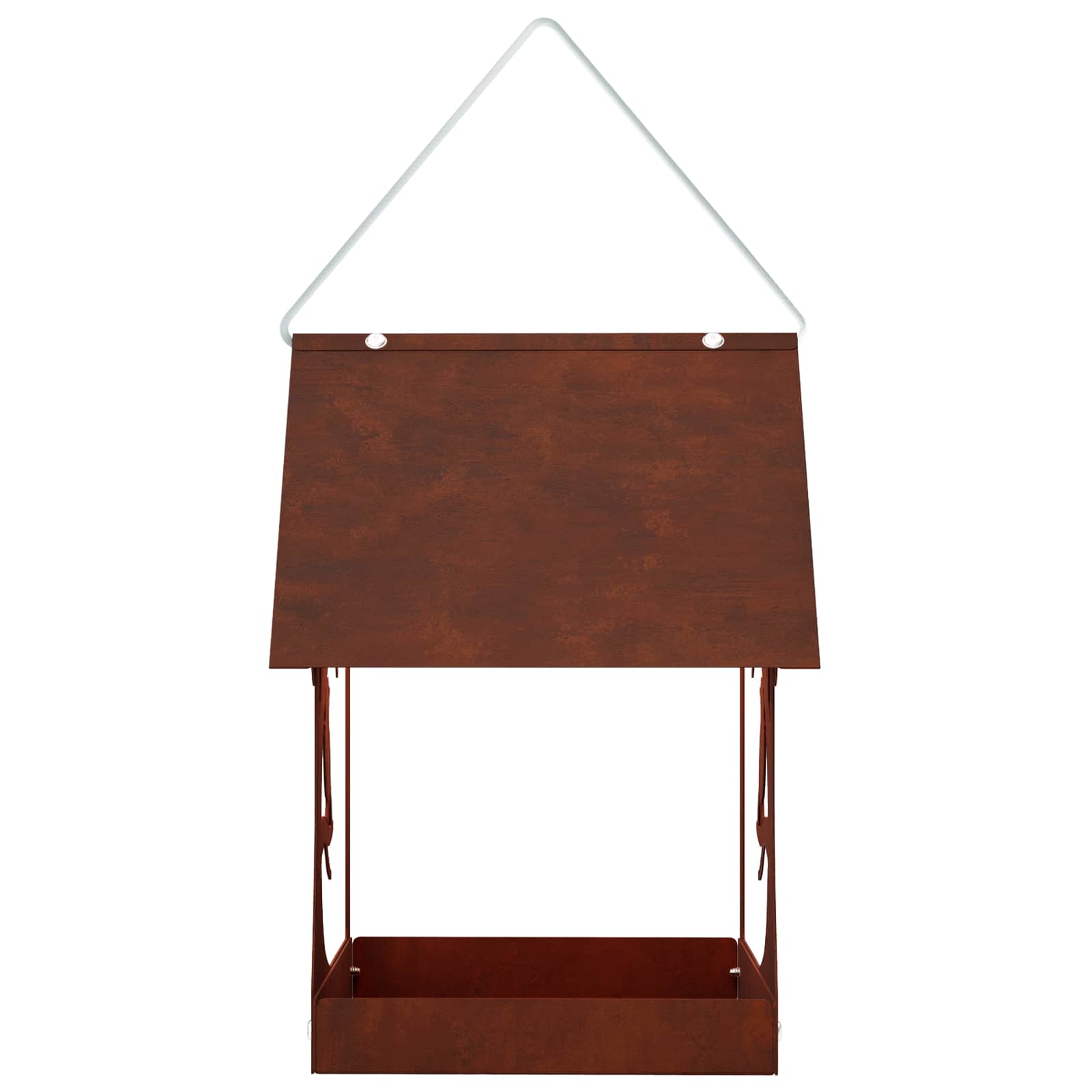 Hanging Bird Feeder Weathering Steel Rusty