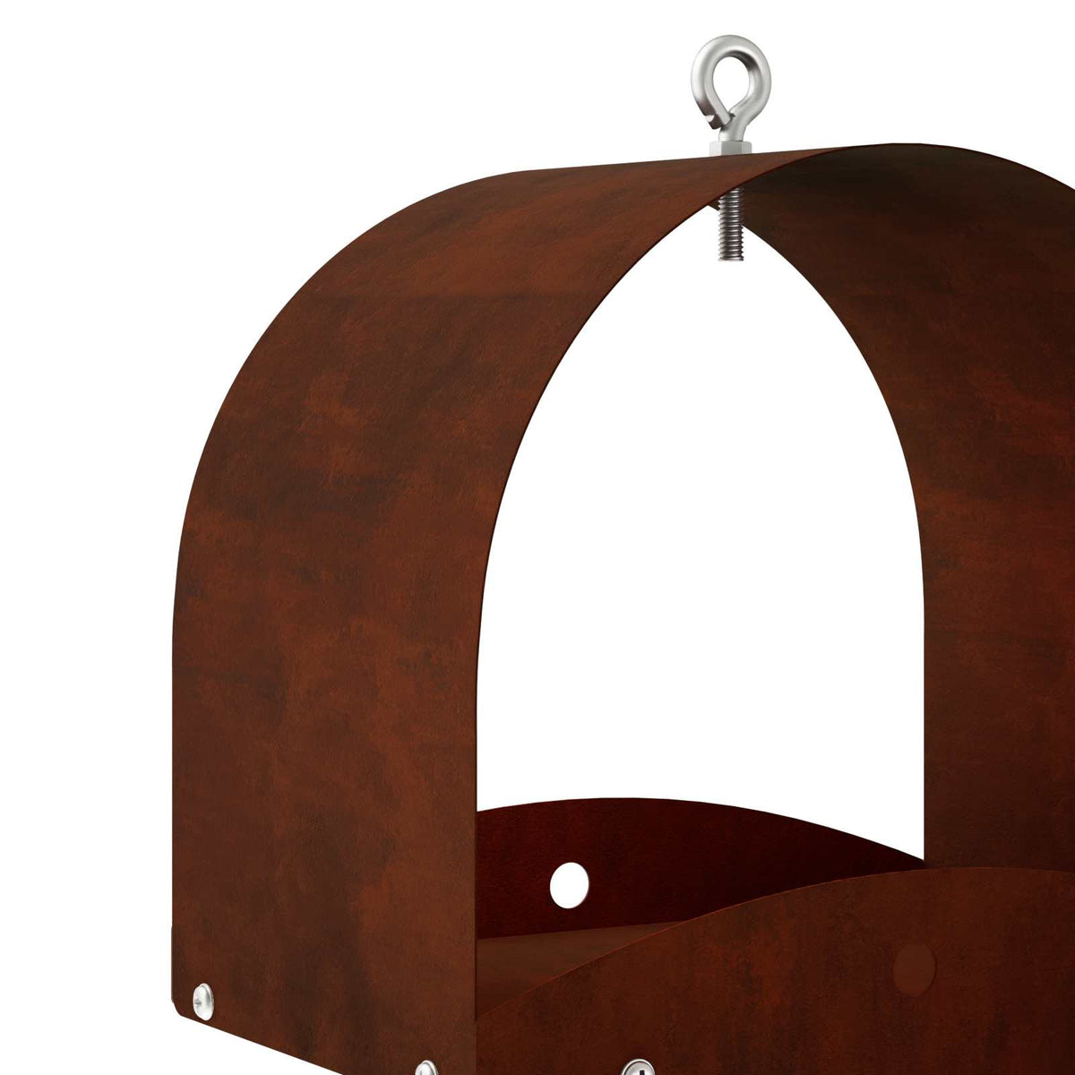 Hanging Bird Feeder Weathering Steel Rusty