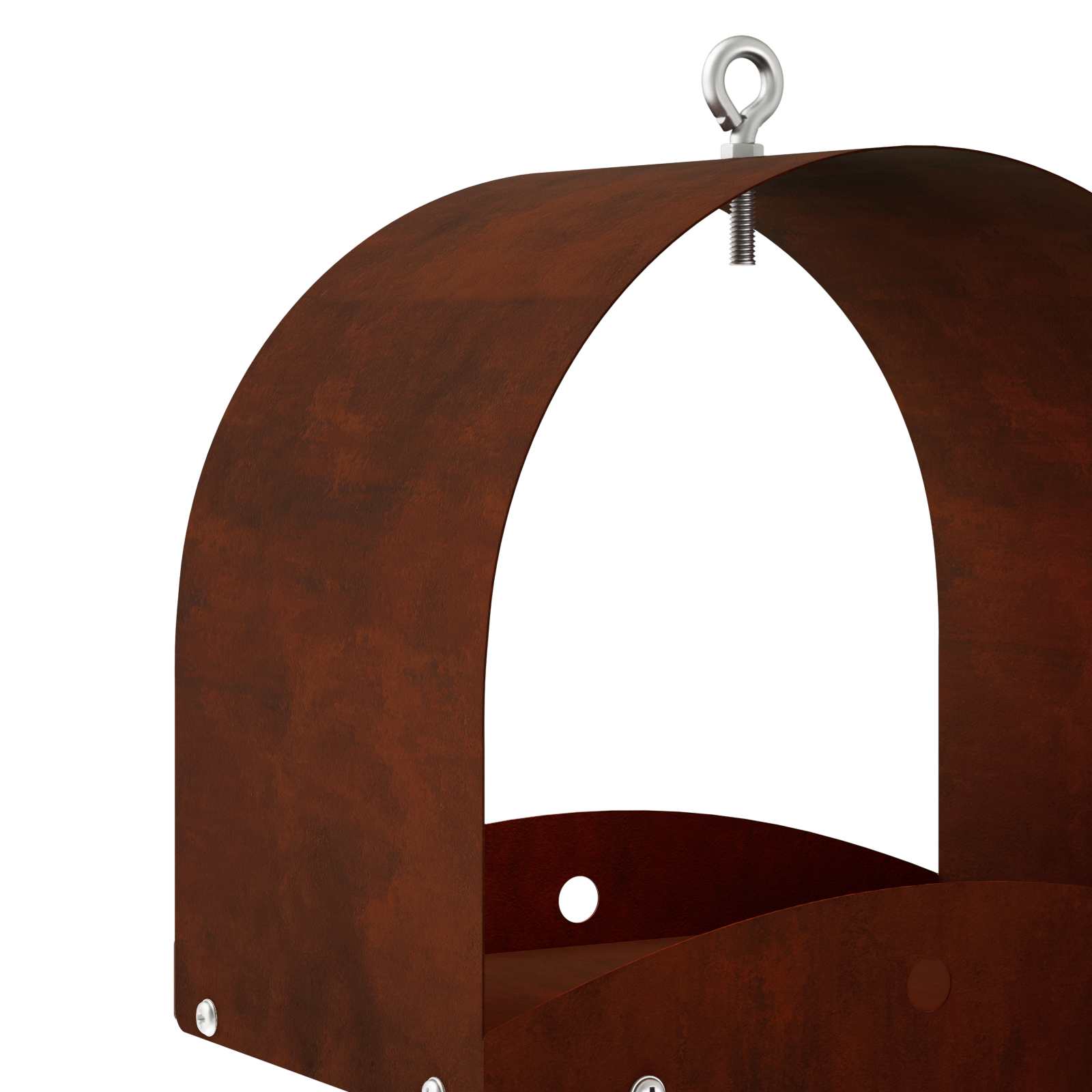 Hanging Bird Feeder Weathering Steel Rusty