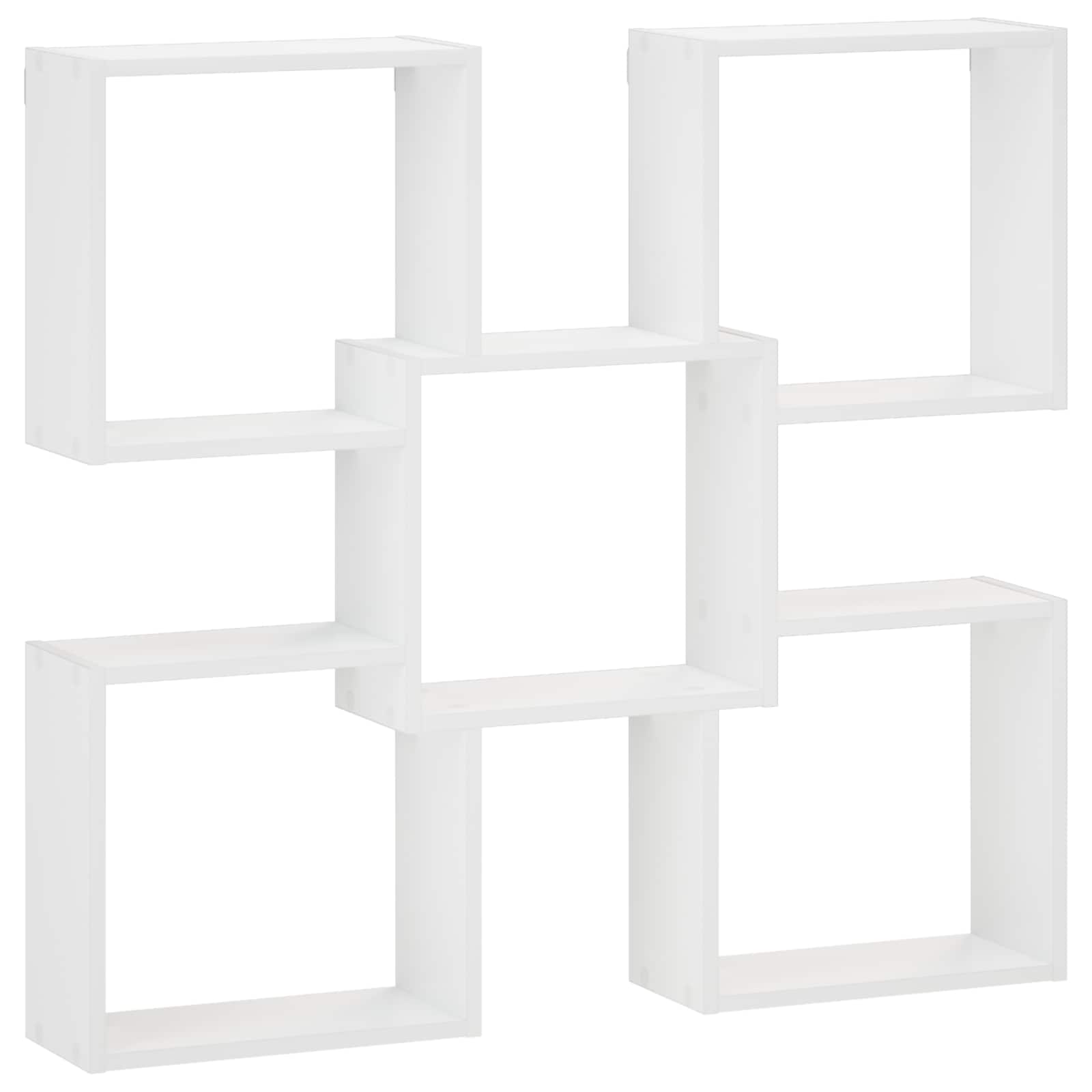 Wall Shelf White 99.5 x 17 x 91 cm Engineered Wood