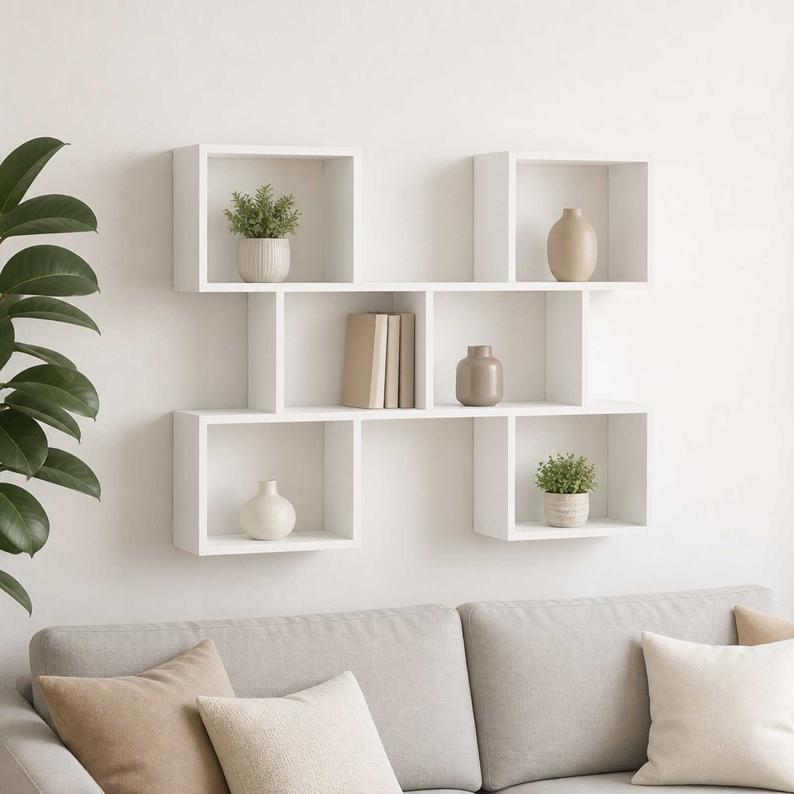 Wall Shelf White 103 x 17 x 80 cm Engineered Wood