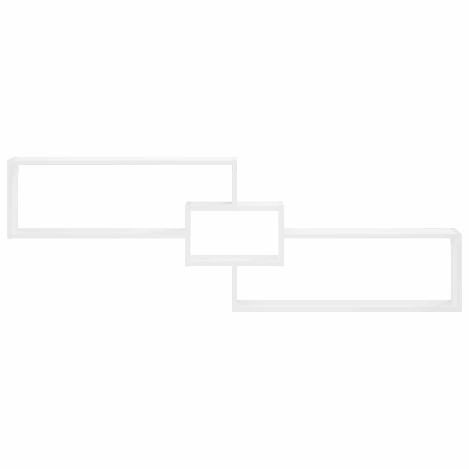 Wall Shelf White 158 x 17 x 53 cm Engineered Wood