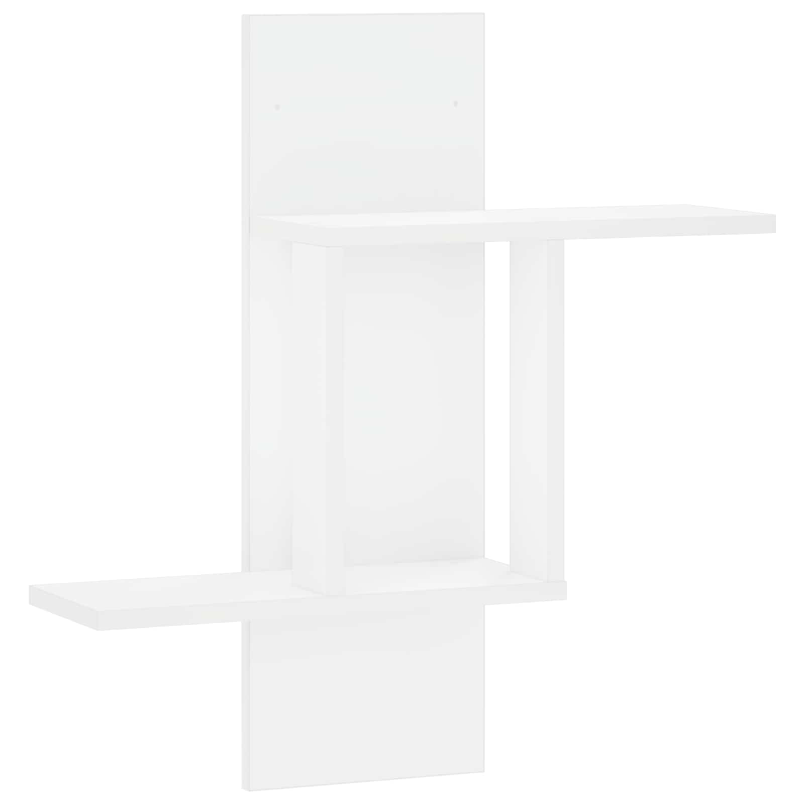 Wall Shelf White 59 x 17 x 63 cm Engineered Wood