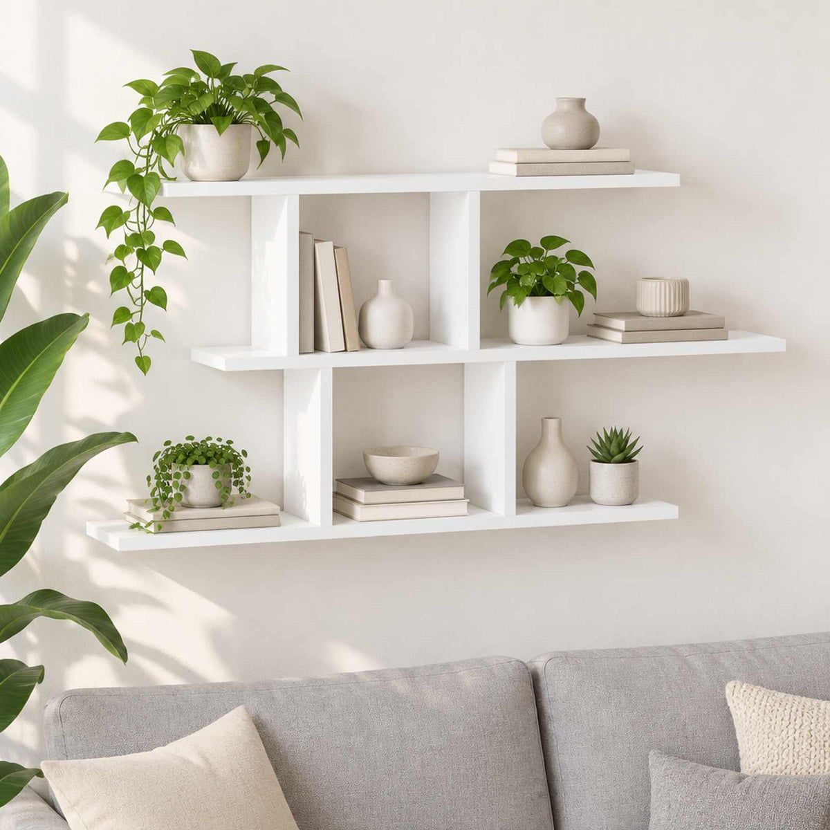 Wall Shelf White 100 x 17 x 45.5 cm Engineered Wood