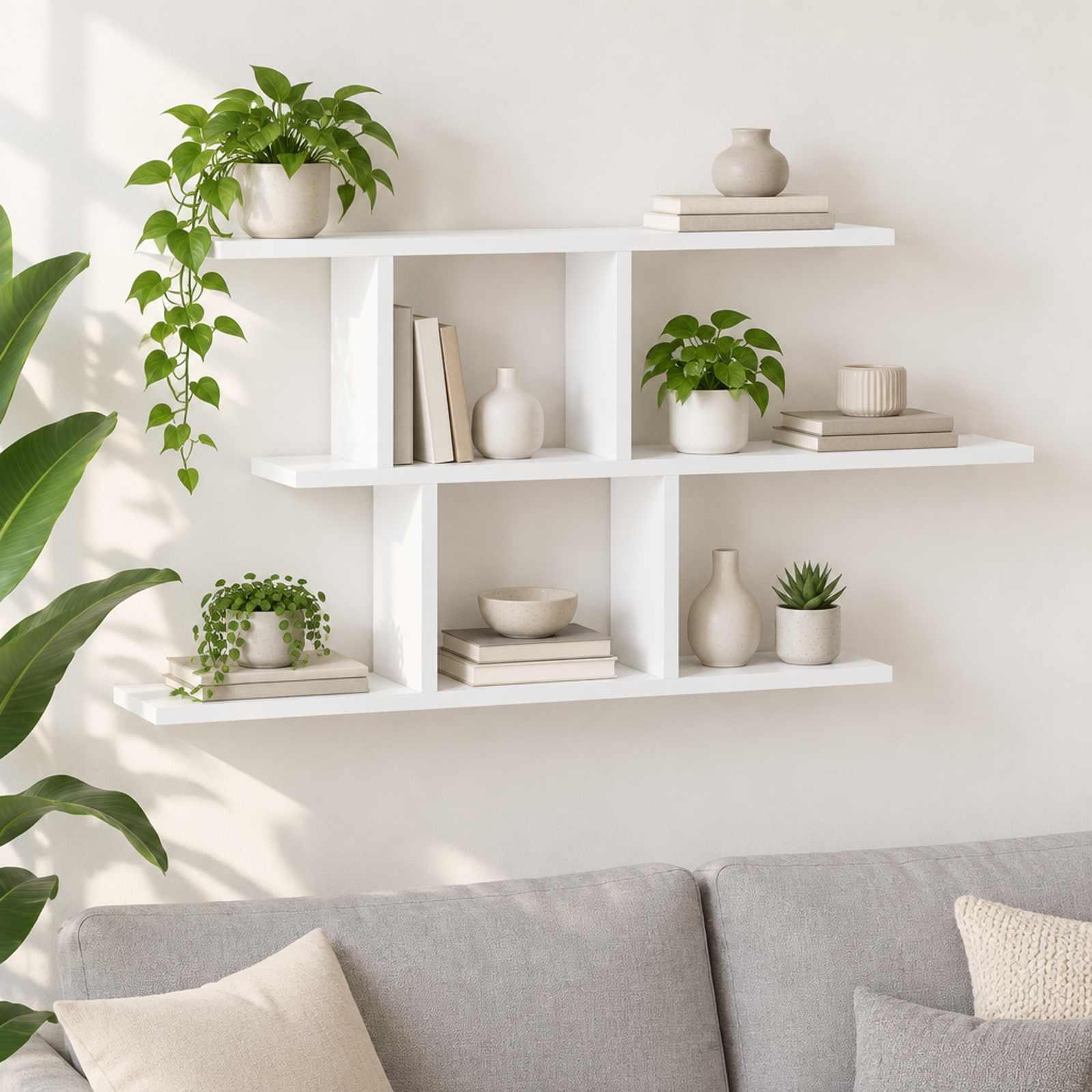 Wall Shelf White 100 x 17 x 45.5 cm Engineered Wood