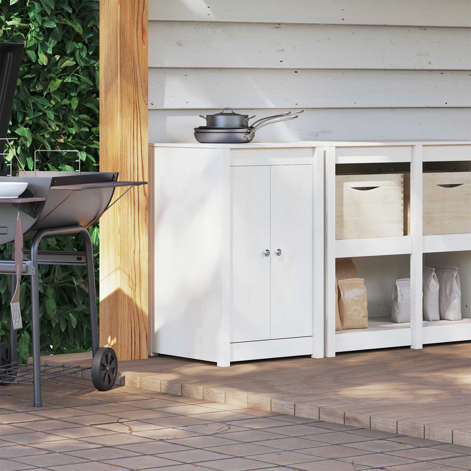 Outdoor Kitchen Cabinet MEPPEL Natural 55 x 55 x 92 cm