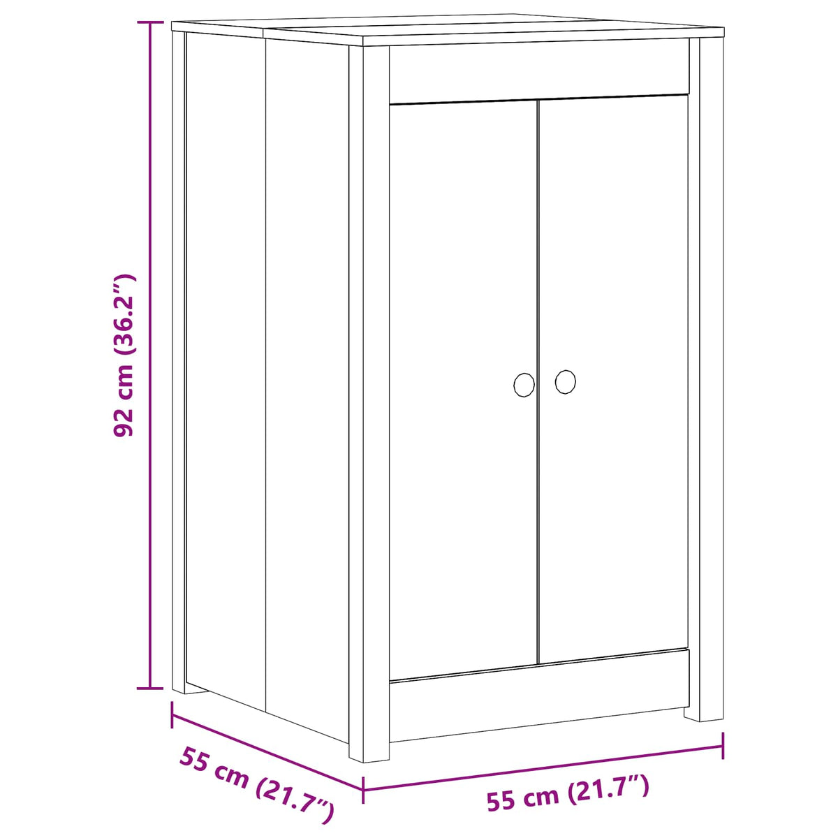 Outdoor Kitchen Cabinet MEPPEL White 55 x 55 x 92 cm