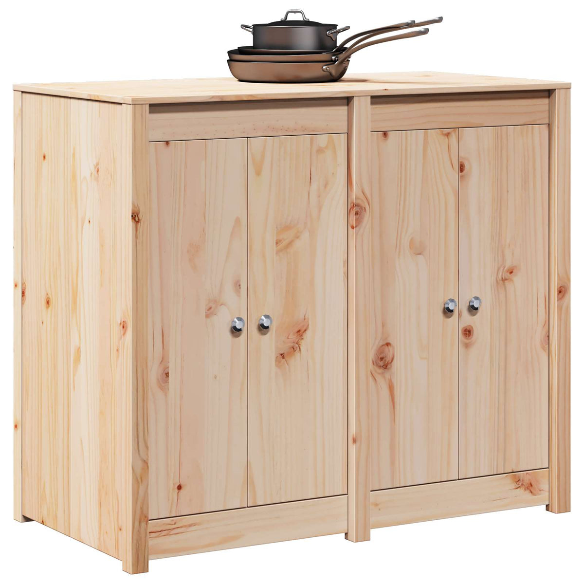 Outdoor Kitchen Cabinet MEPPEL Natural Douglas 106 x 55 x 92 cm