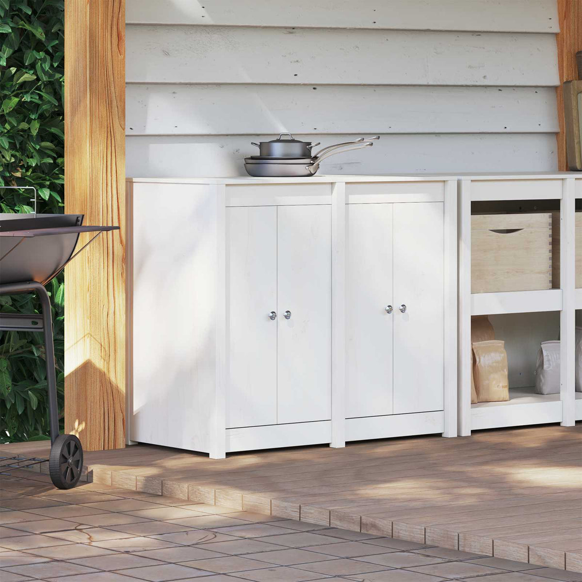 Outdoor Kitchen Cabinet MEPPEL Natural 106 x 55 x 92 cm