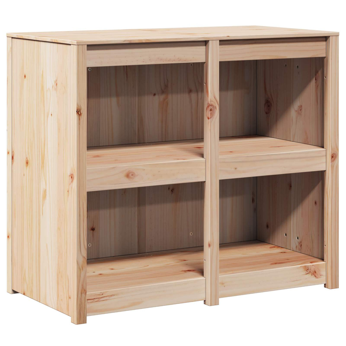 Outdoor Kitchen Cabinet MEPPEL 4 pcs Natural Solid Pine Wood