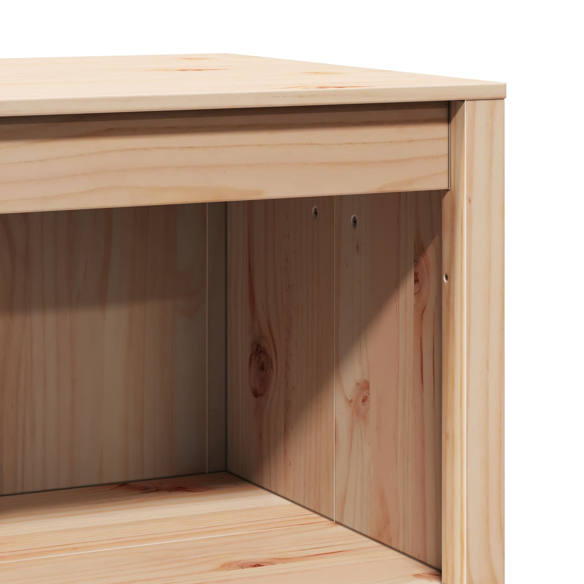 Outdoor Kitchen Cabinet MEPPEL 3 pcs Natural Solid Pine Wood