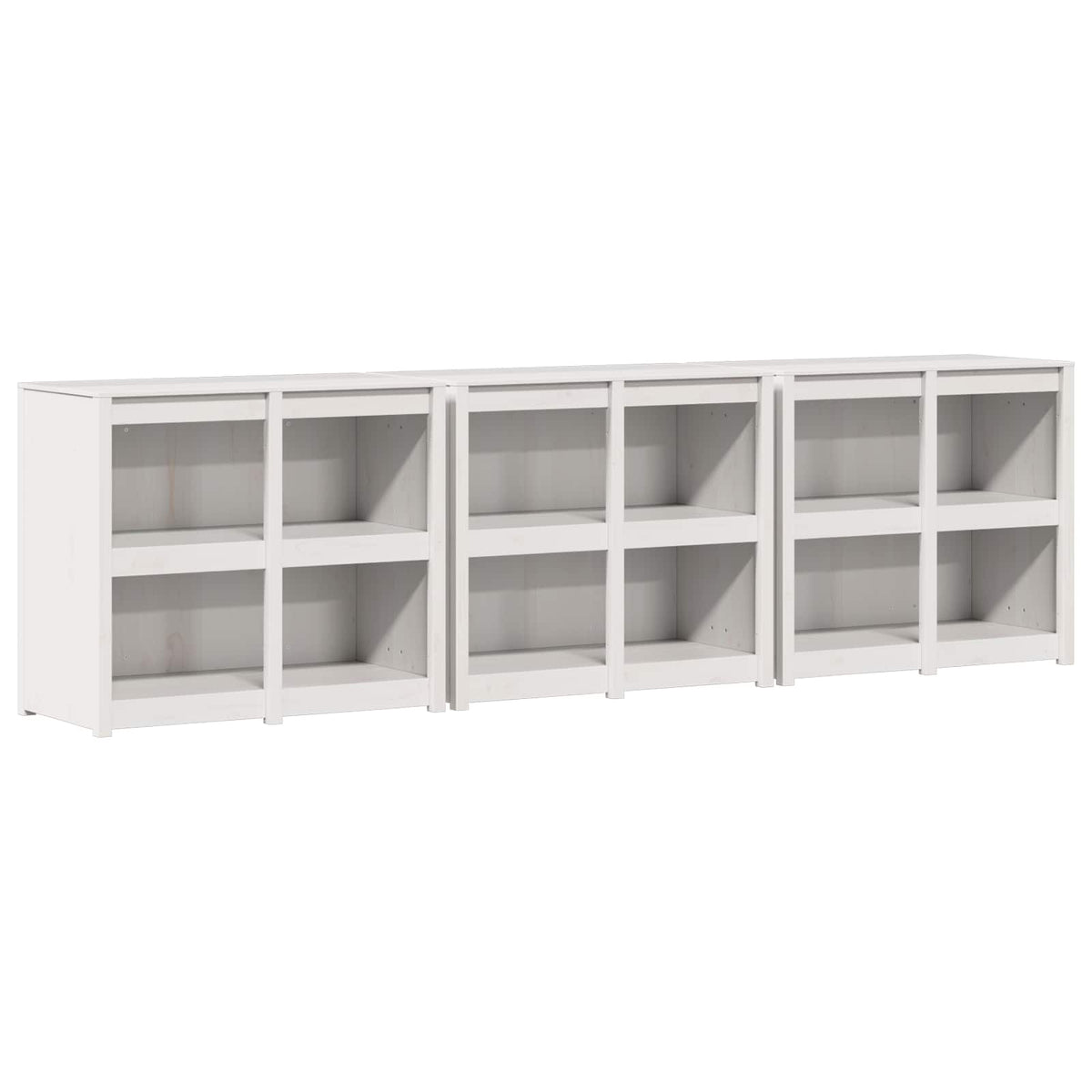 Outdoor Kitchen Cabinet MEPPEL 3 pcs White Solid Pine Wood