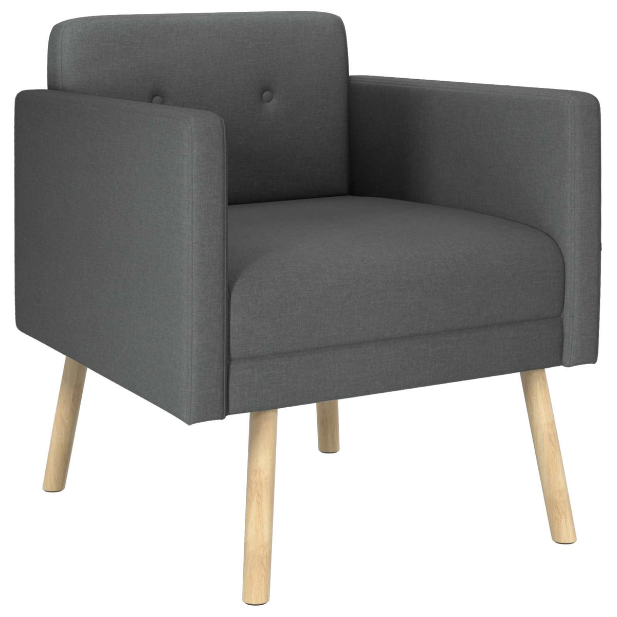 Accent Chair Dark Grey Fabric