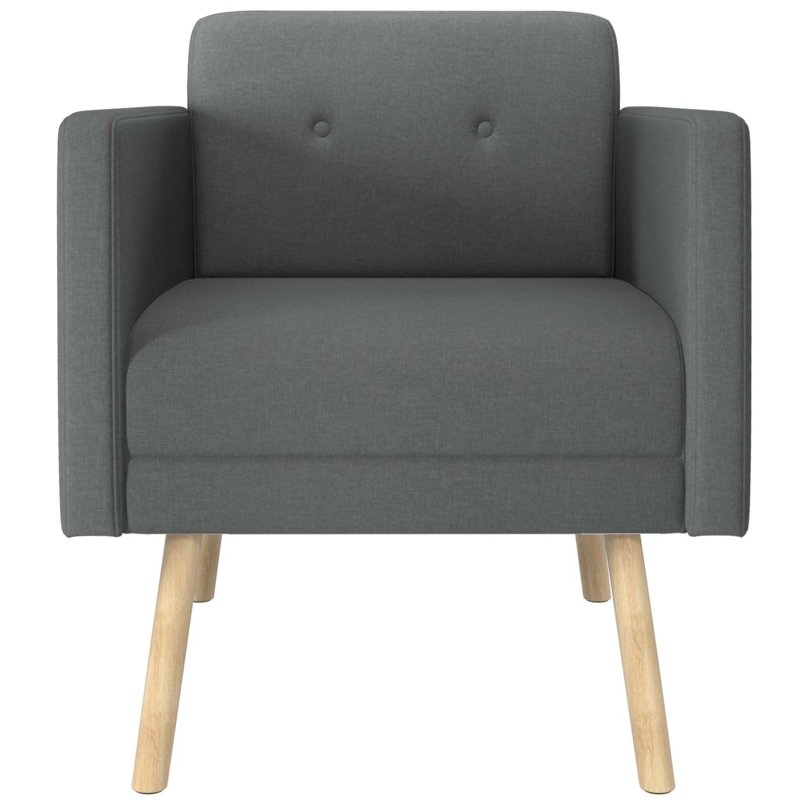 Accent Chair Dark Grey Fabric
