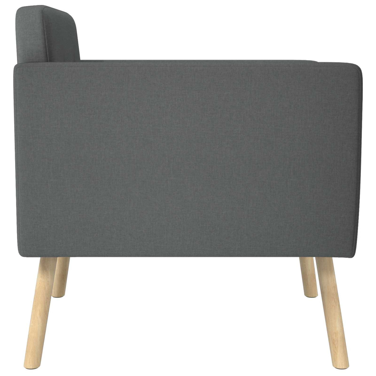 Accent Chair Dark Grey Fabric