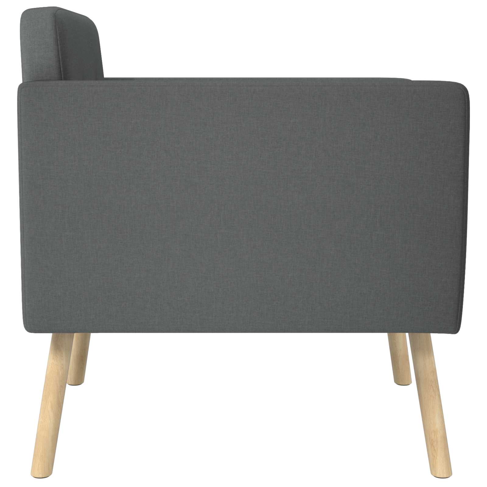 Accent Chair Dark Grey Fabric