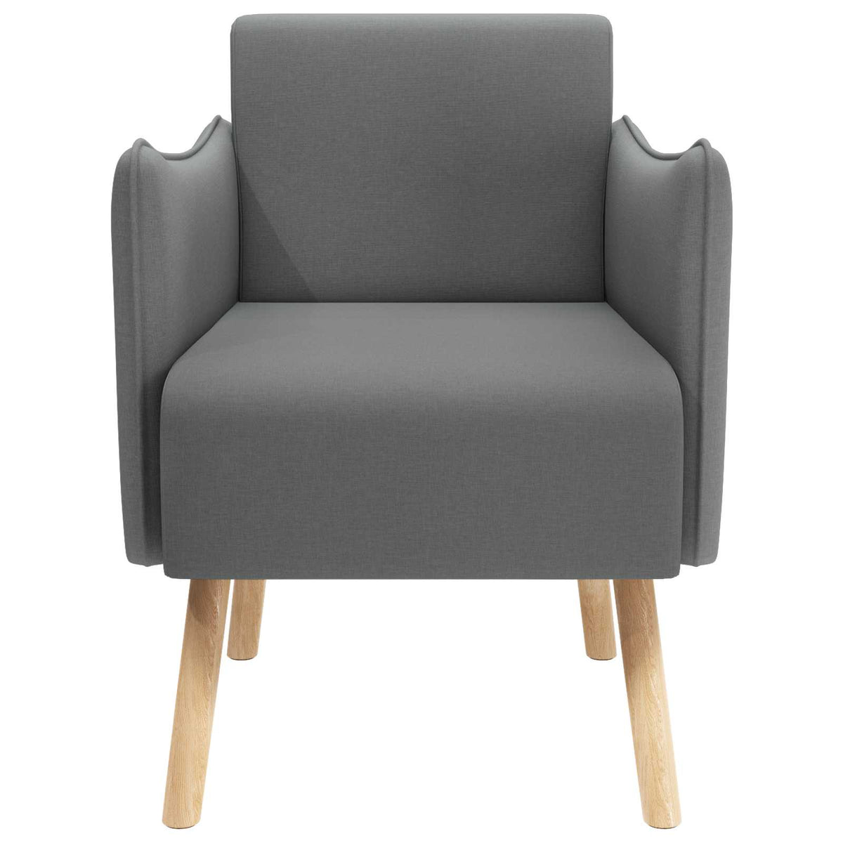 Accent Chair Dark Grey Fabric