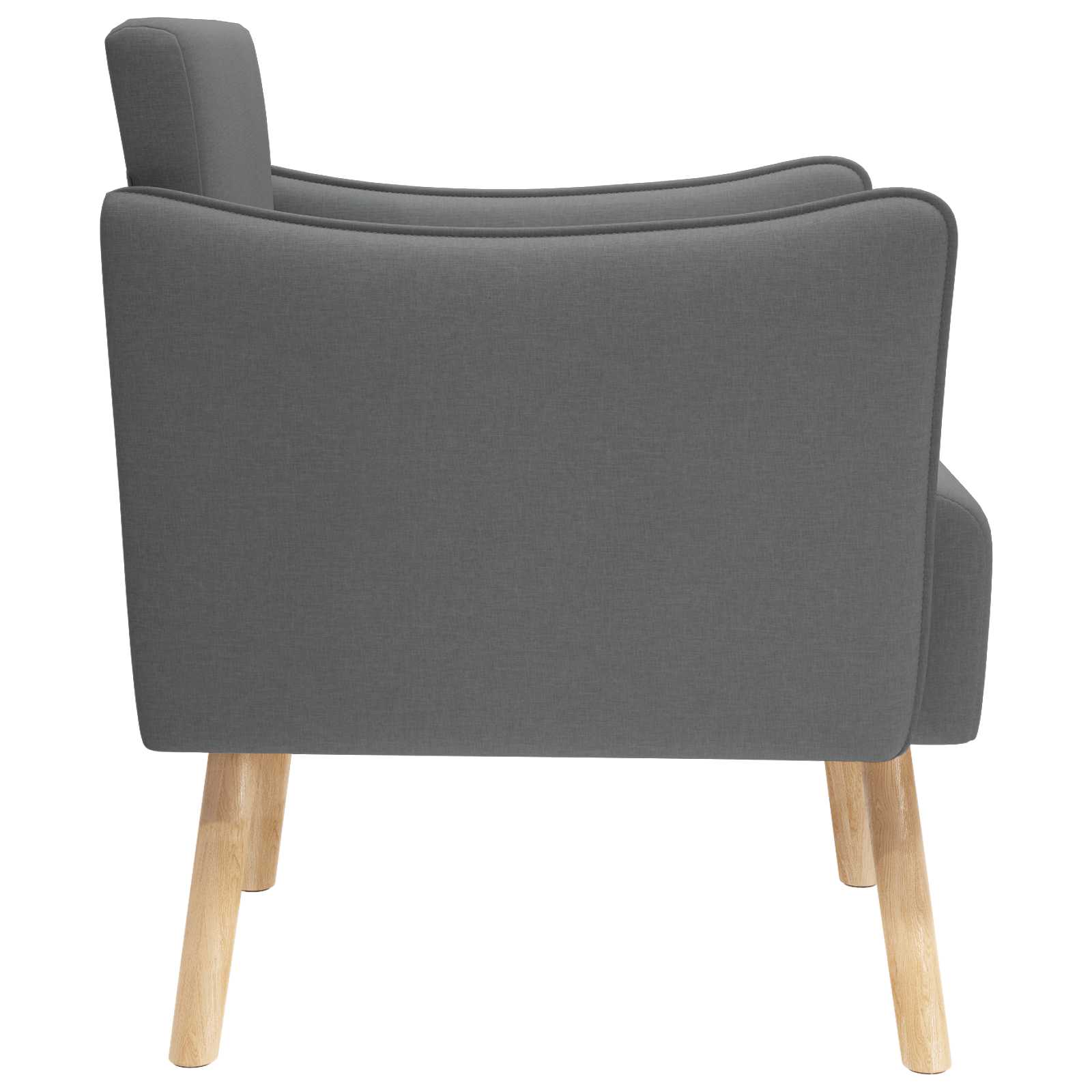 Accent Chair Dark Grey Fabric