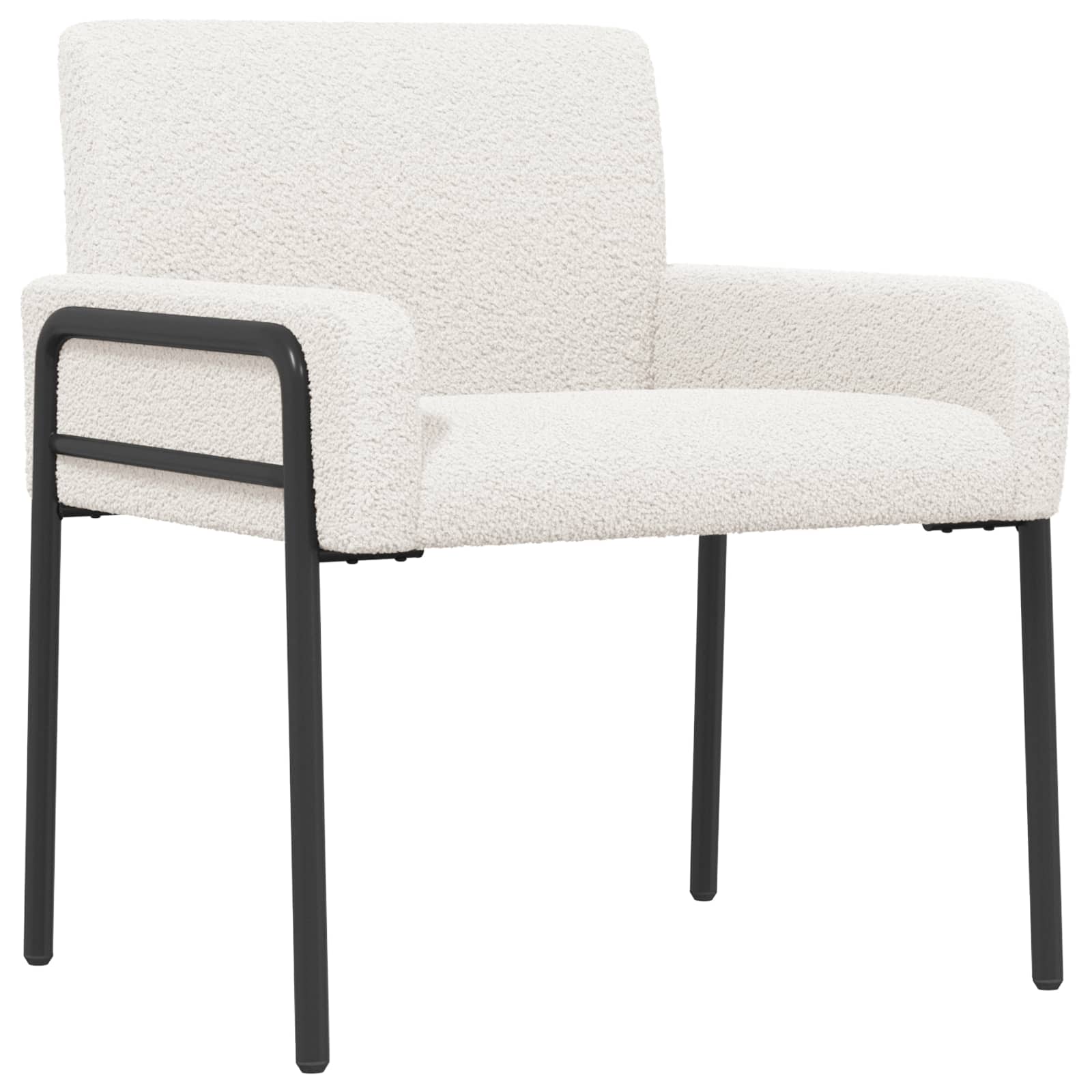 Accent Chair Cream Bouclé